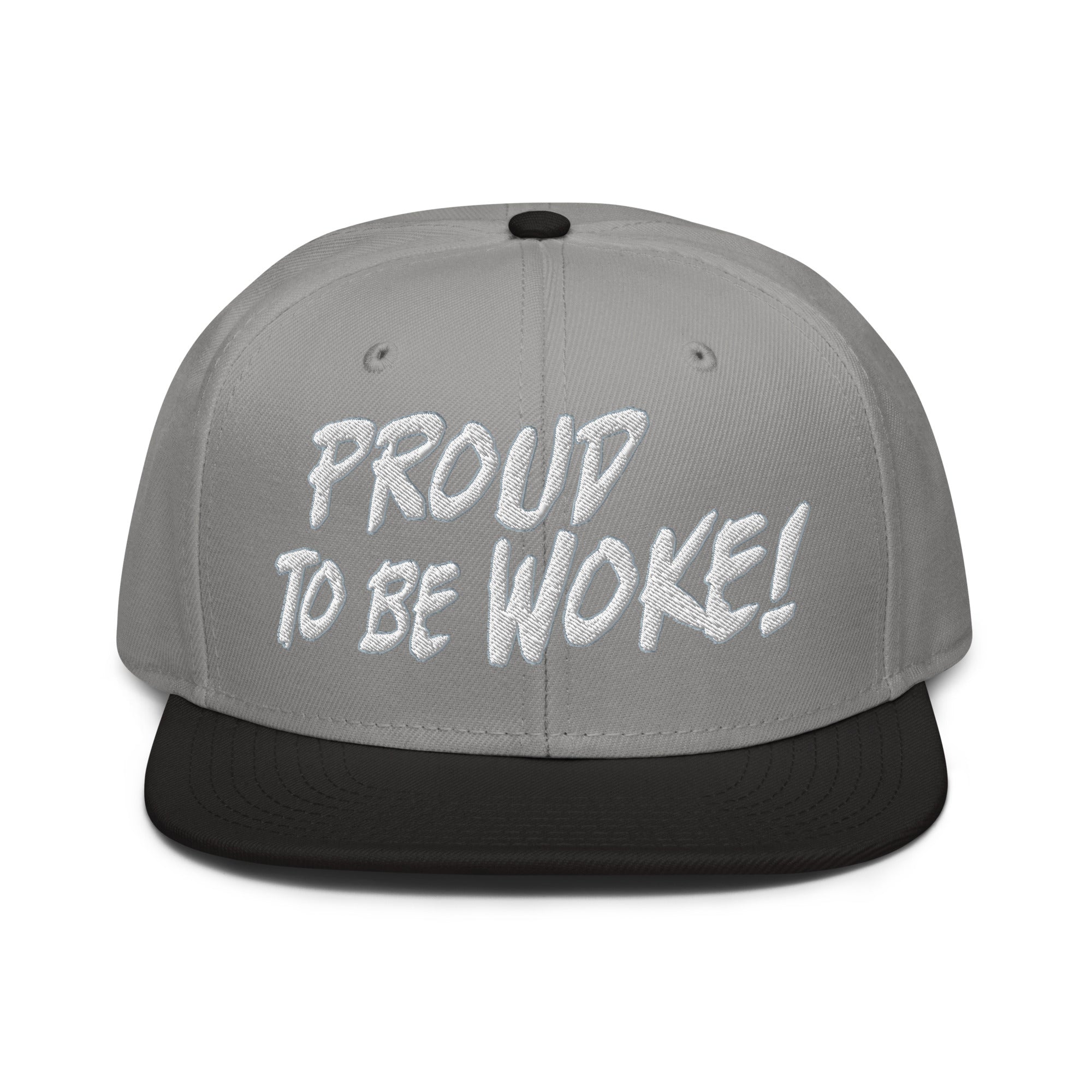 PROUD TO BE WOKE SNAPBACK CAP/
Black/Gray/Gray