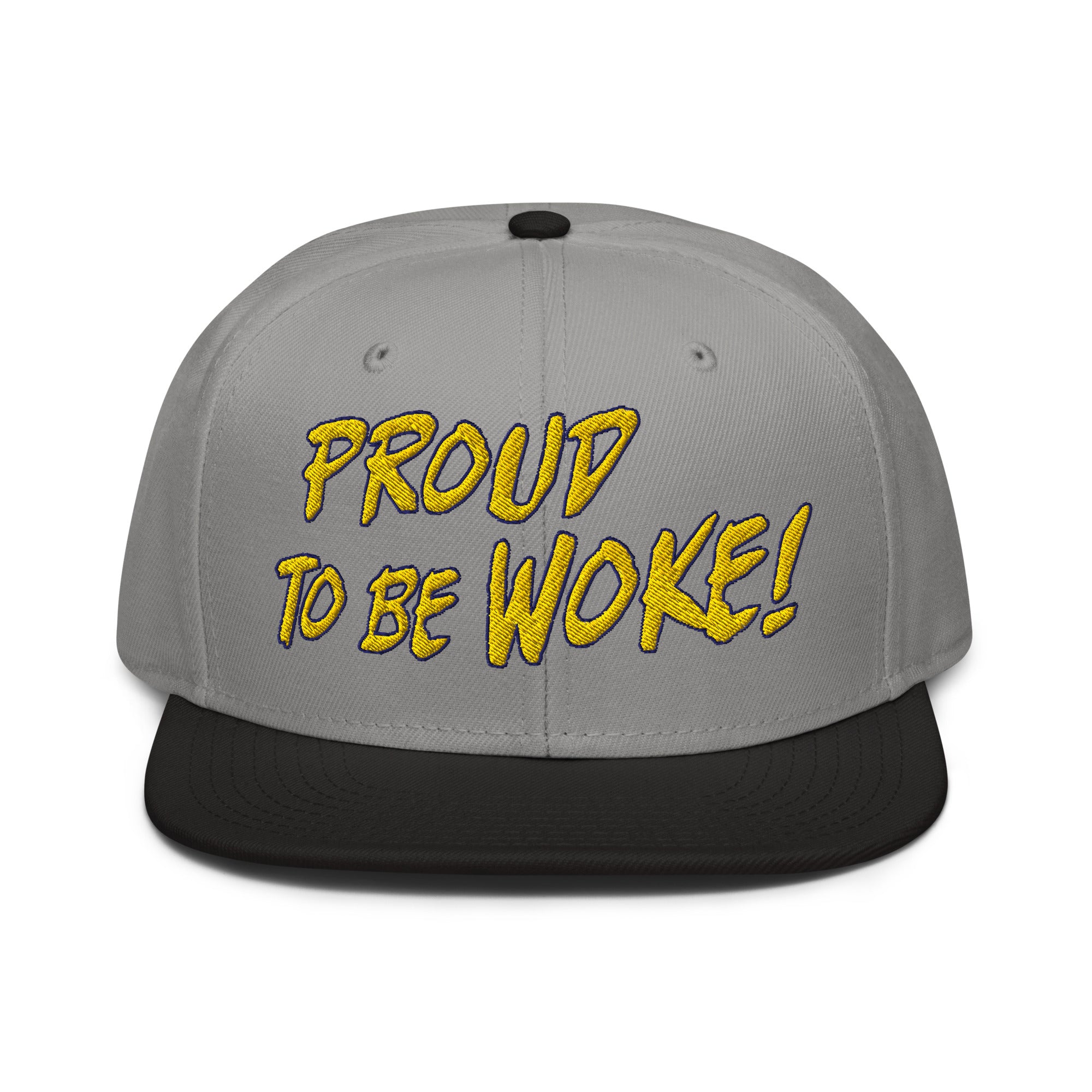 PROUD TO BE WOKE SNAPBACK CAP/Black/Gray/Gray