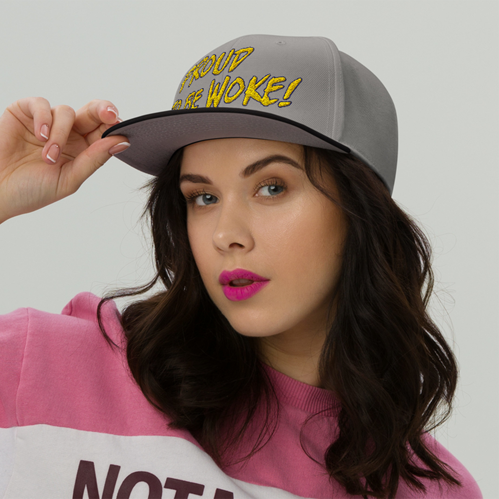 PROUD TO BE WOKE SNAPBACK CAP/
Black/Gray/Gray