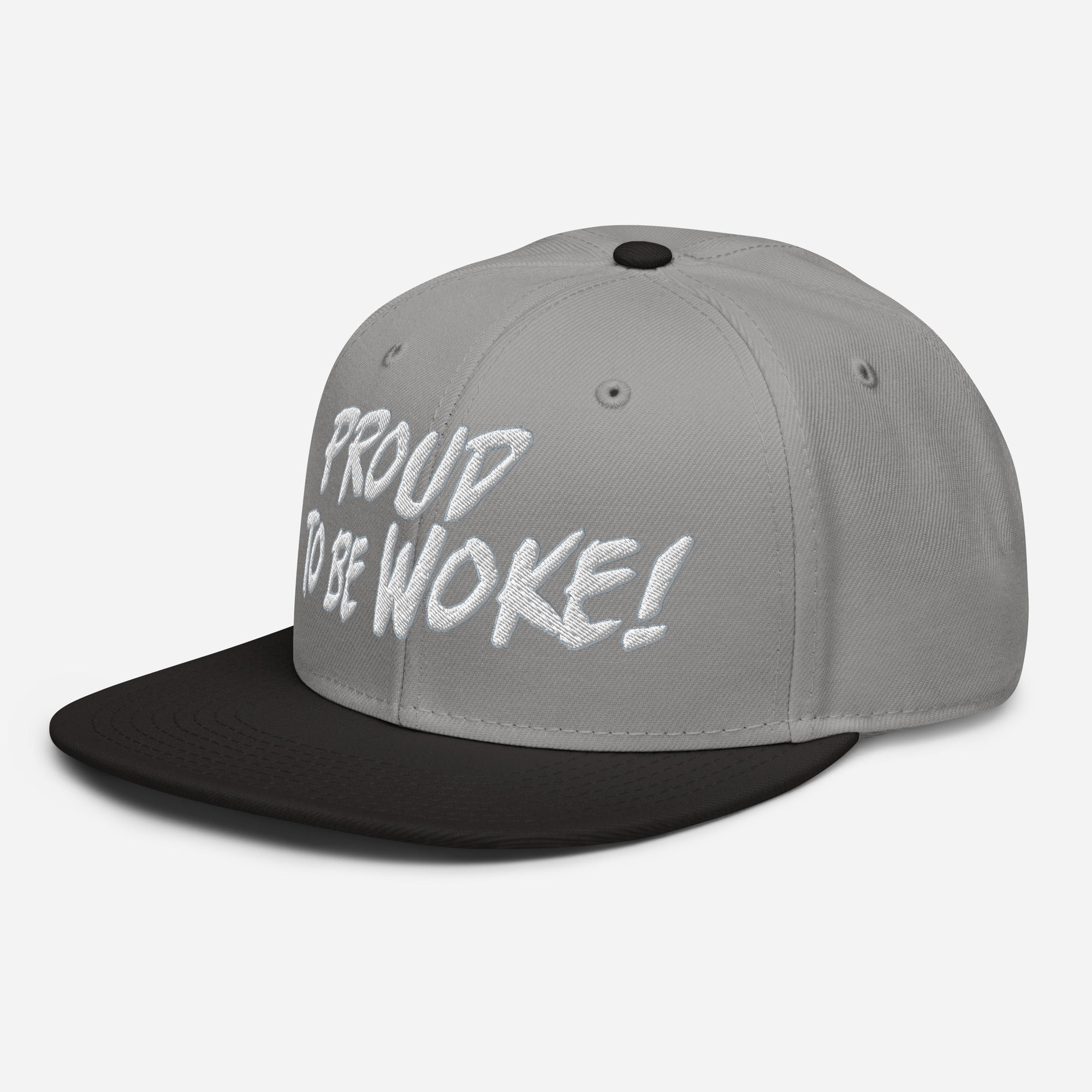 PROUD TO BE WOKE SNAPBACK CAP/
Black/Gray/Gray