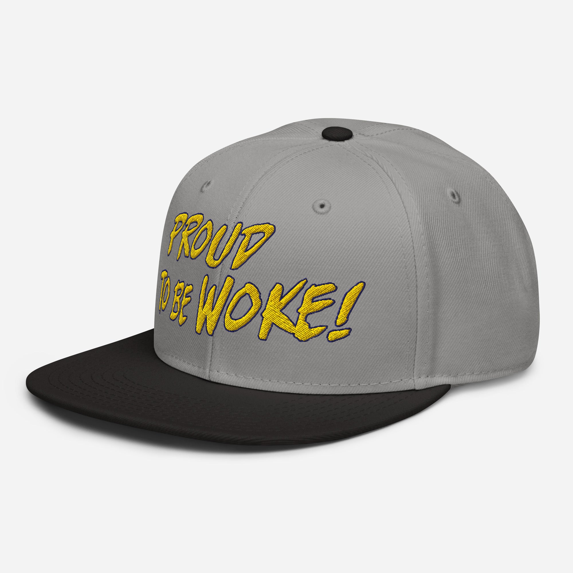 PROUD TO BE WOKE SNAPBACK CAP/Black/Gray/Gray