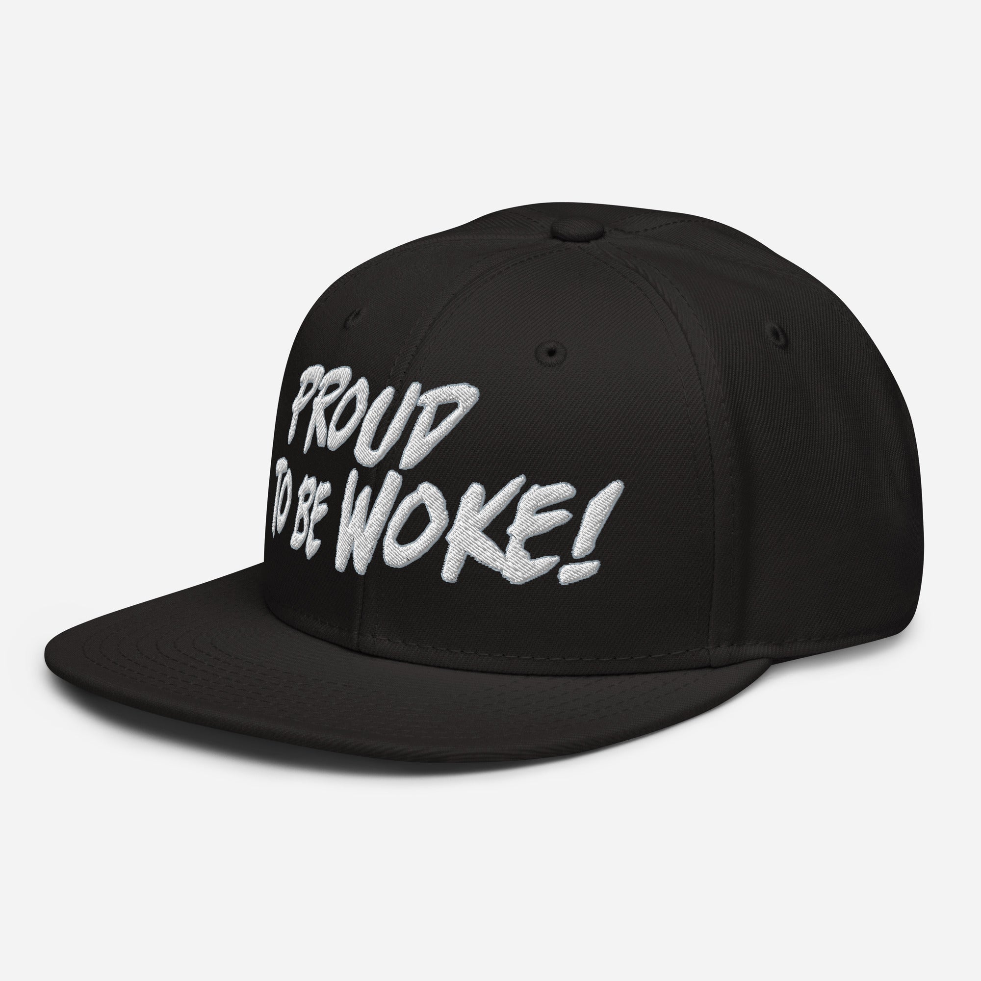 PROUD TO BE WOKE SNAPBACK CAP/Black