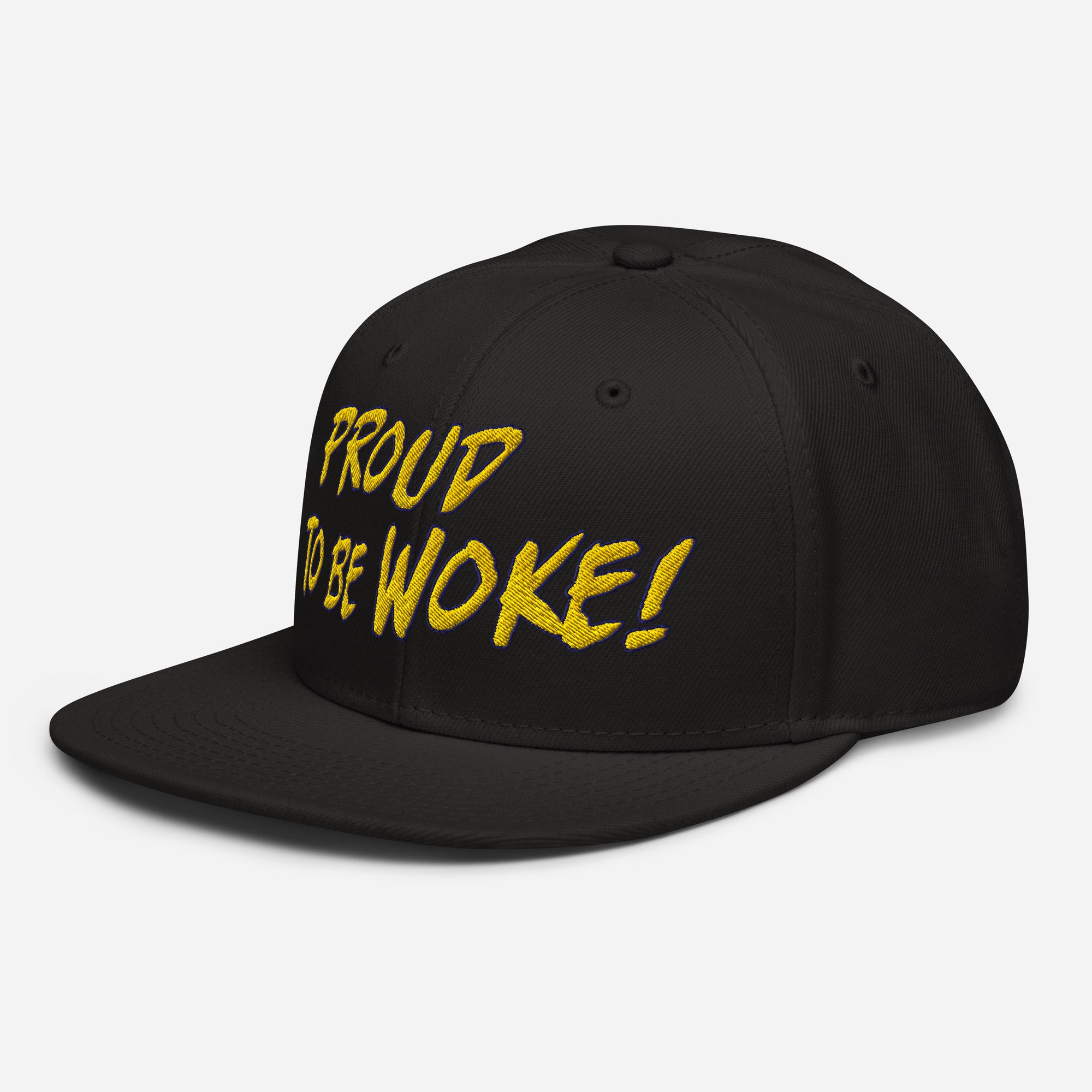 PROUD TO BE WOKE SNAPBACK CAP/Black