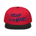 PROUD TO BE WOKE SNAPBACK CAP/Black/Red/Red