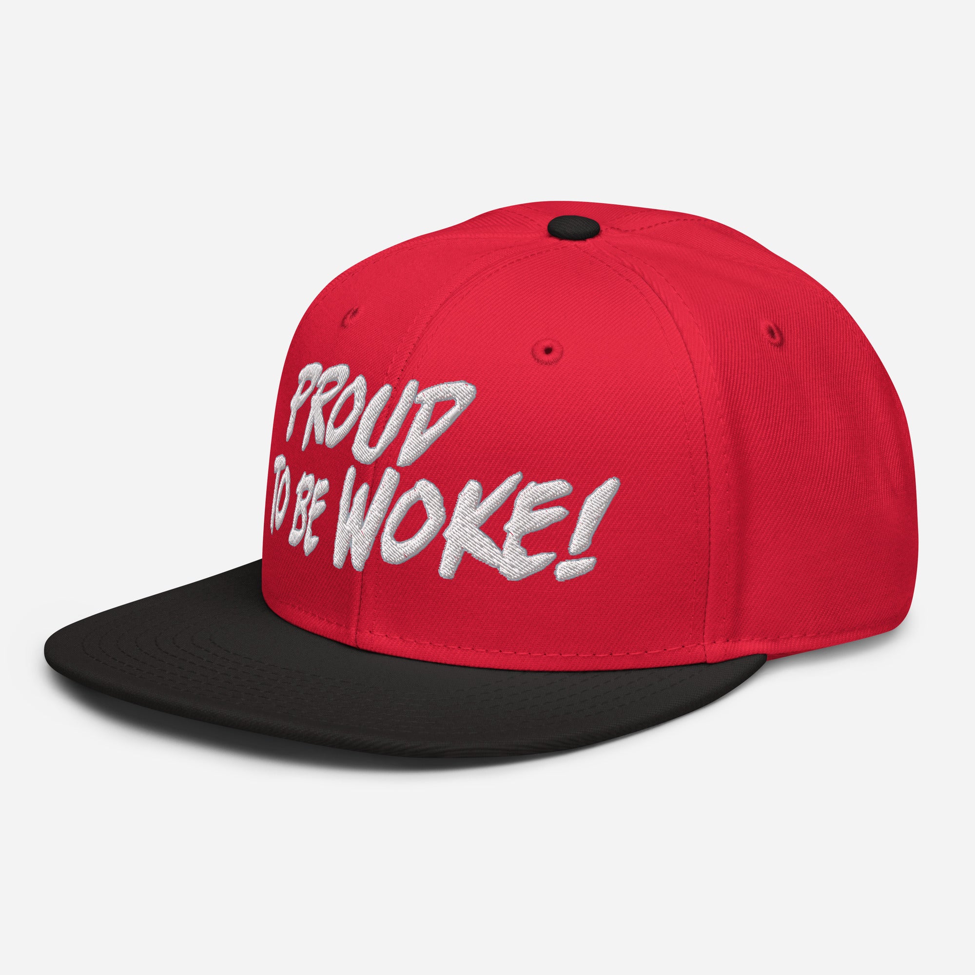 PROUD TO BE WOKE SNAPBACK CAP/
Black/Red/Red