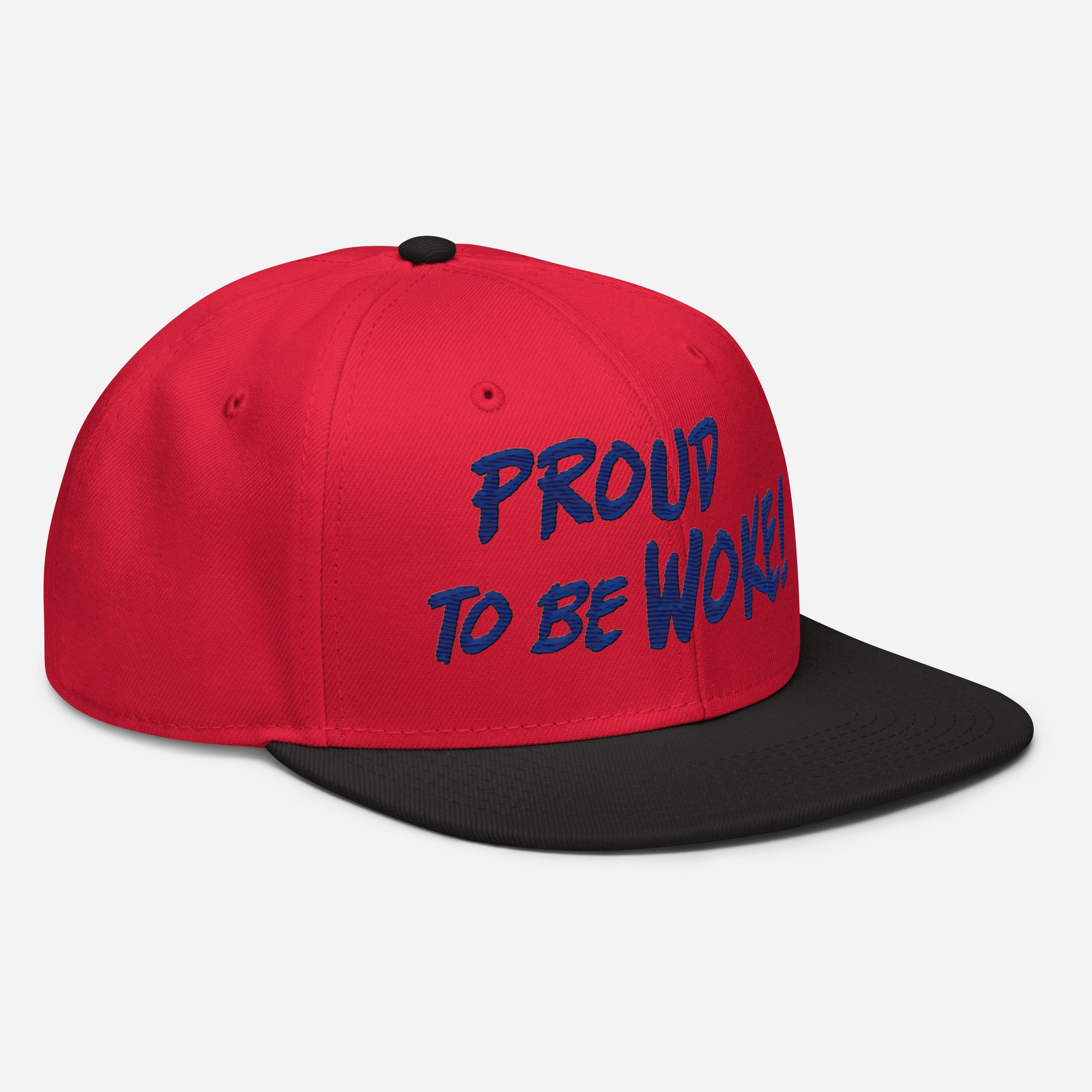 PROUD TO BE WOKE SNAPBACK CAP/Black/Red/Red