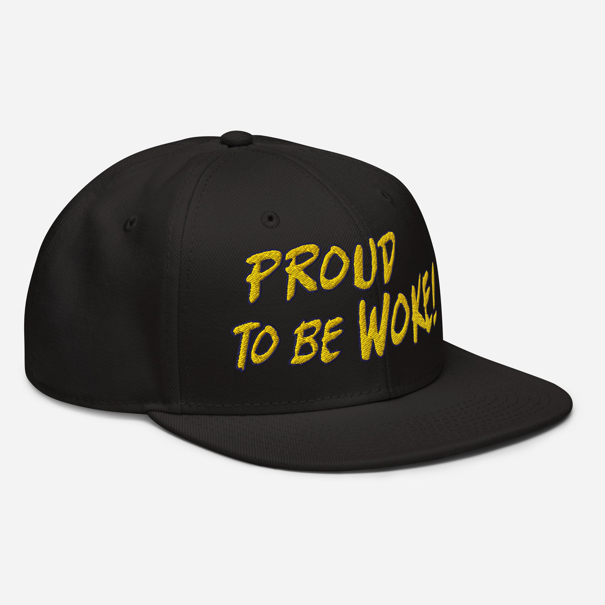 PROUD TO BE WOKE SNAPBACK CAP/Black