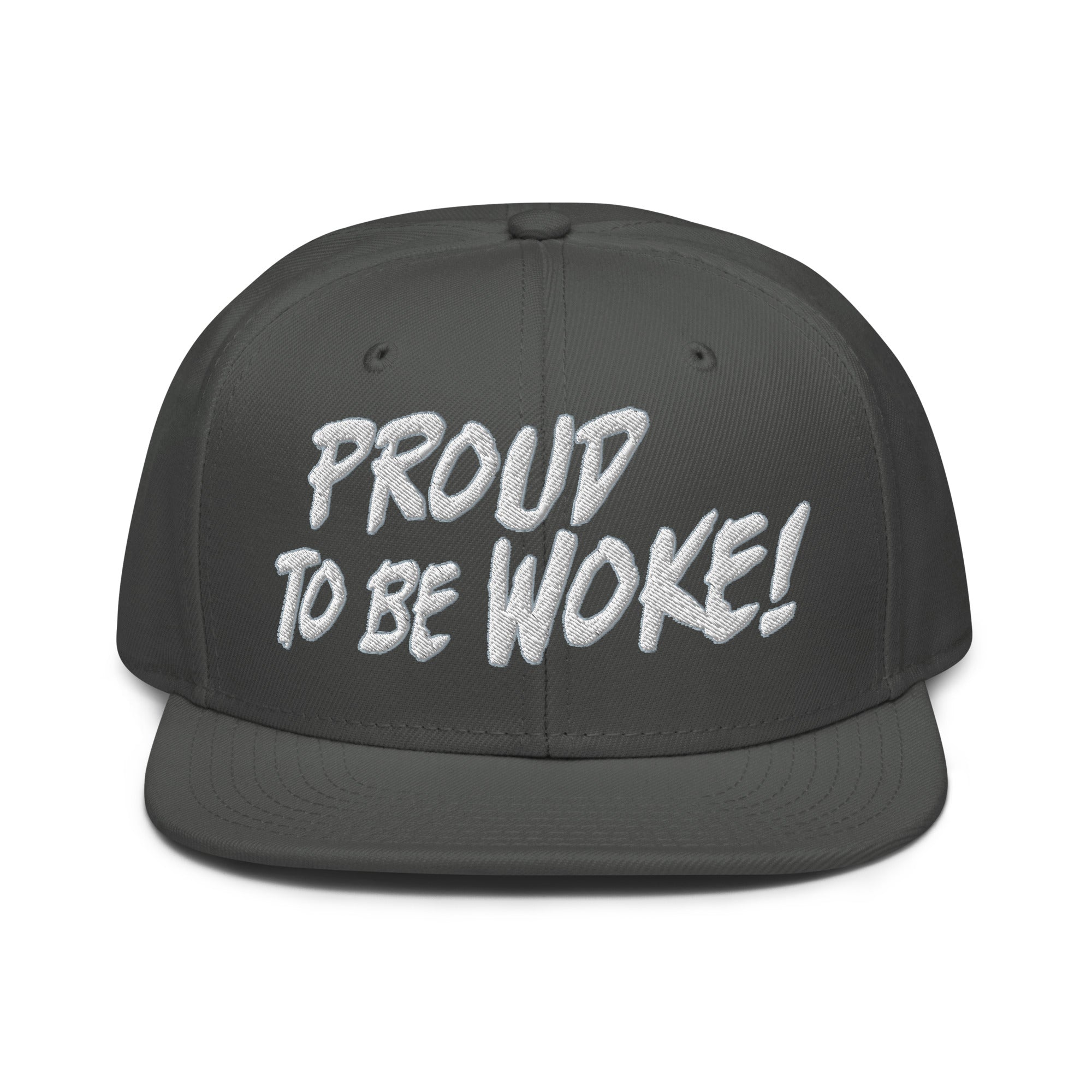 PROUD TO BE WOKE SNAPBACK CAP/
Charcoal gray