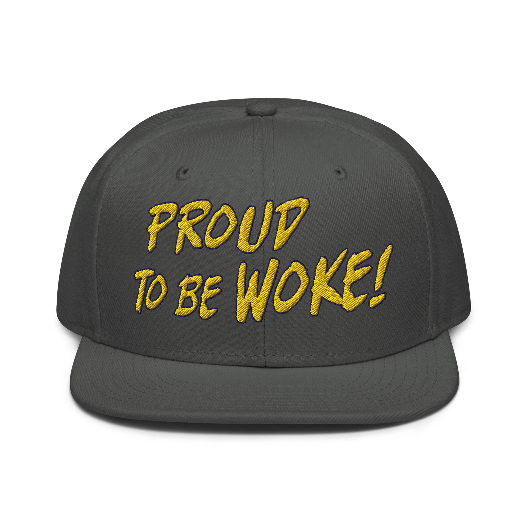 PROUD TO BE WOKE SNAPBACK CAP/
Charcoal gray