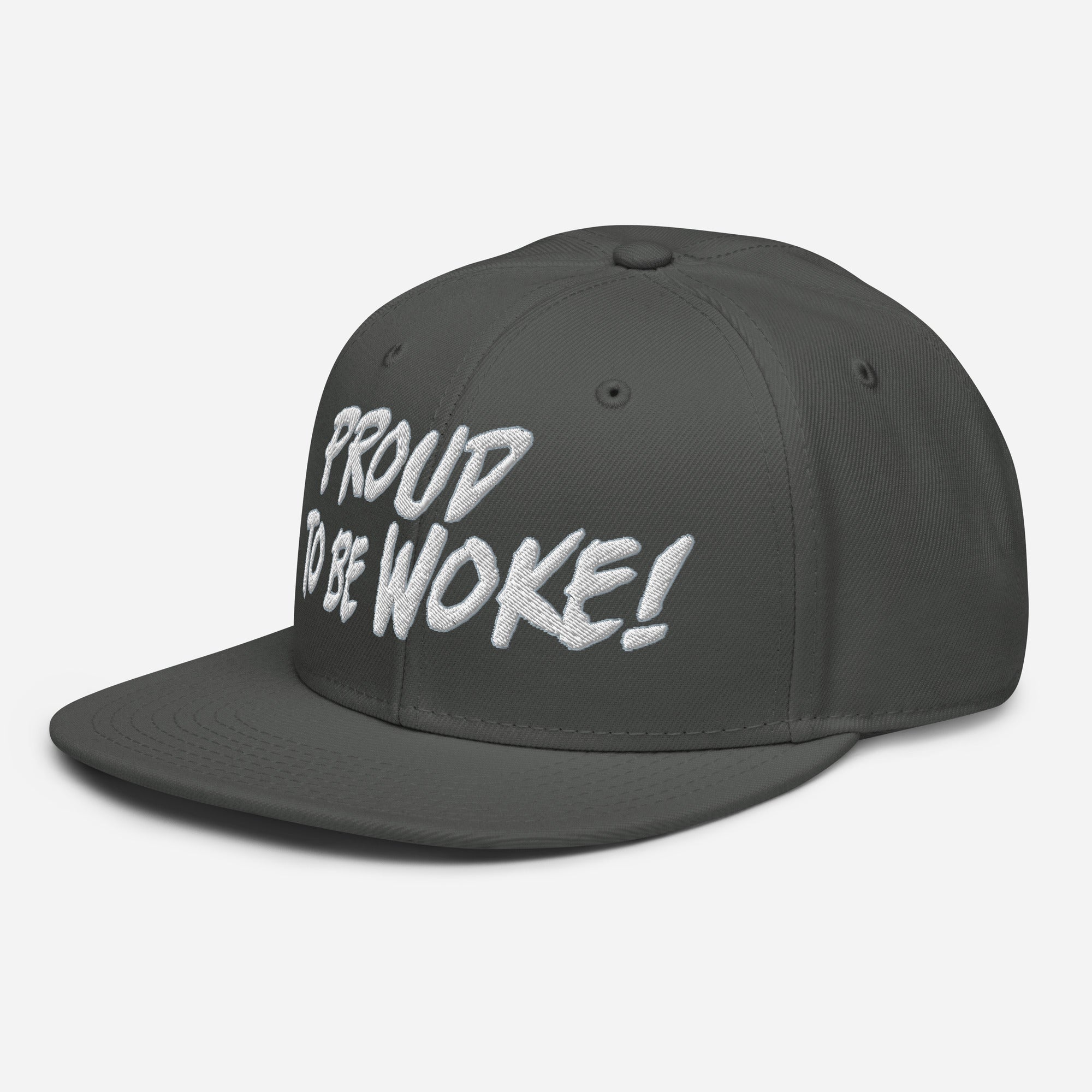 PROUD TO BE WOKE SNAPBACK CAP/Charcoal gray