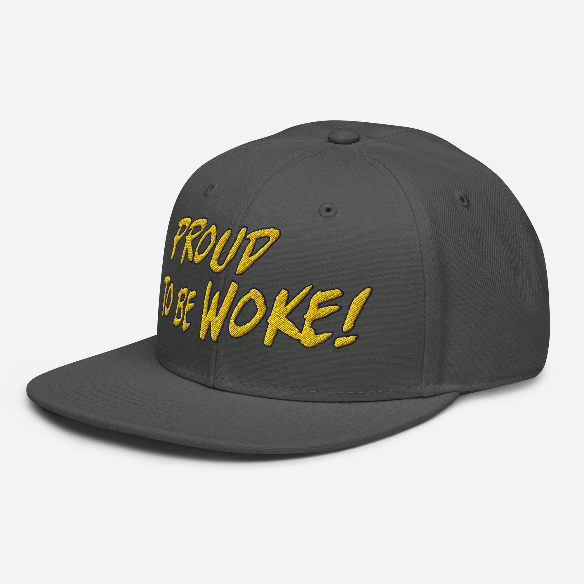 PROUD TO BE WOKE SNAPBACK CAP/Charcoal gray