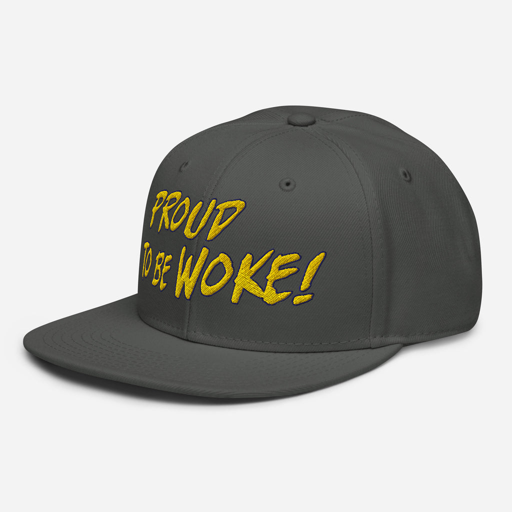 PROUD TO BE WOKE SNAPBACK CAP/
Charcoal gray