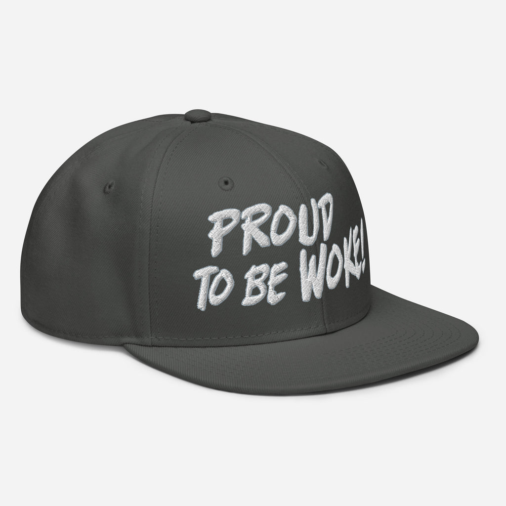 PROUD TO BE WOKE SNAPBACK CAP/
Charcoal gray