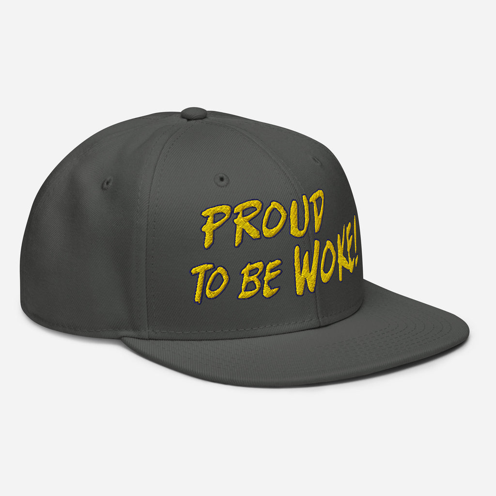 PROUD TO BE WOKE SNAPBACK CAP/
Charcoal gray