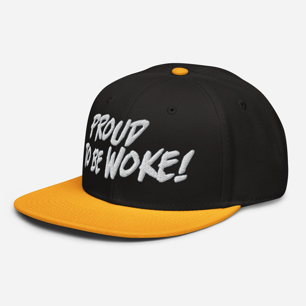 PROUD TO BE WOKE SNAPBACK CAP/
Gold/Black/Black