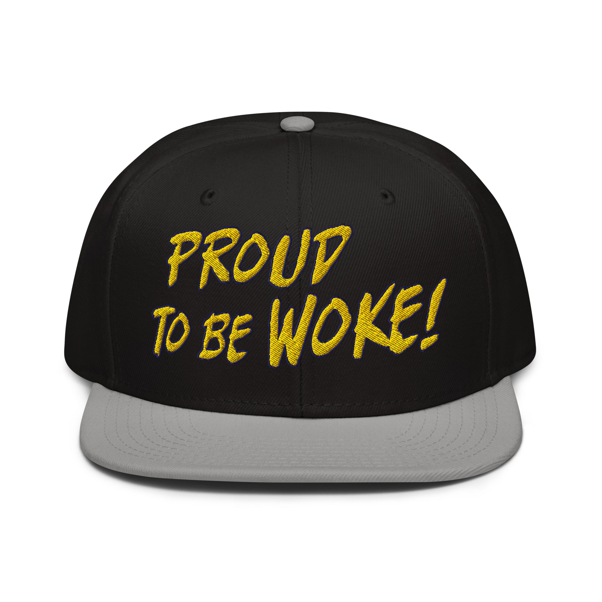 PROUD TO BE WOKE SNAPBACK CAP/Gray/Black/Black