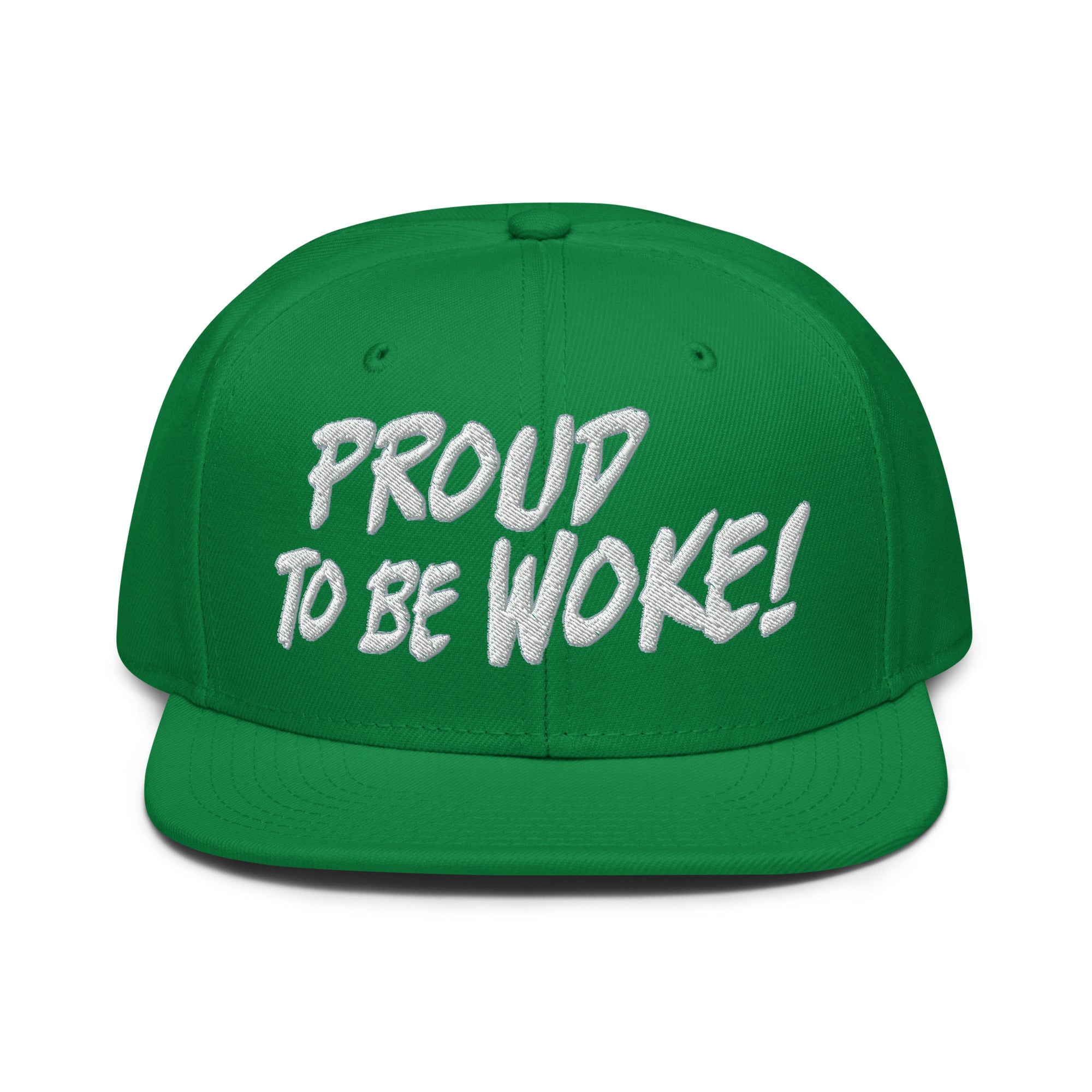 PROUD TO BE WOKE SNAPBACK CAP/Kelly green