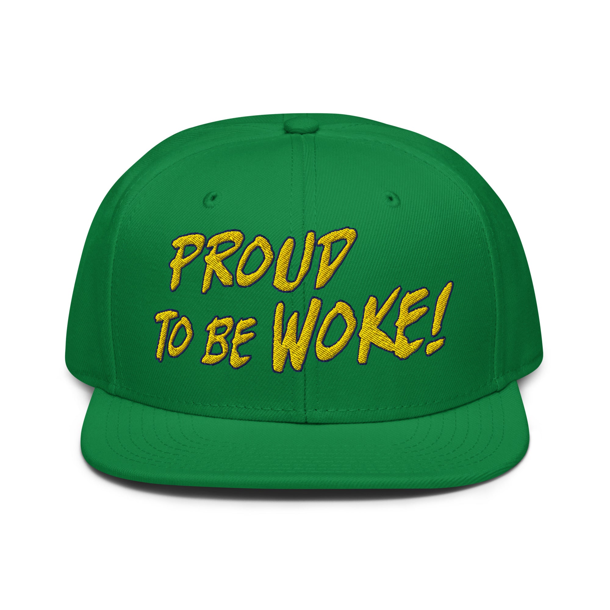 PROUD TO BE WOKE SNAPBACK CAP/Kelly green
