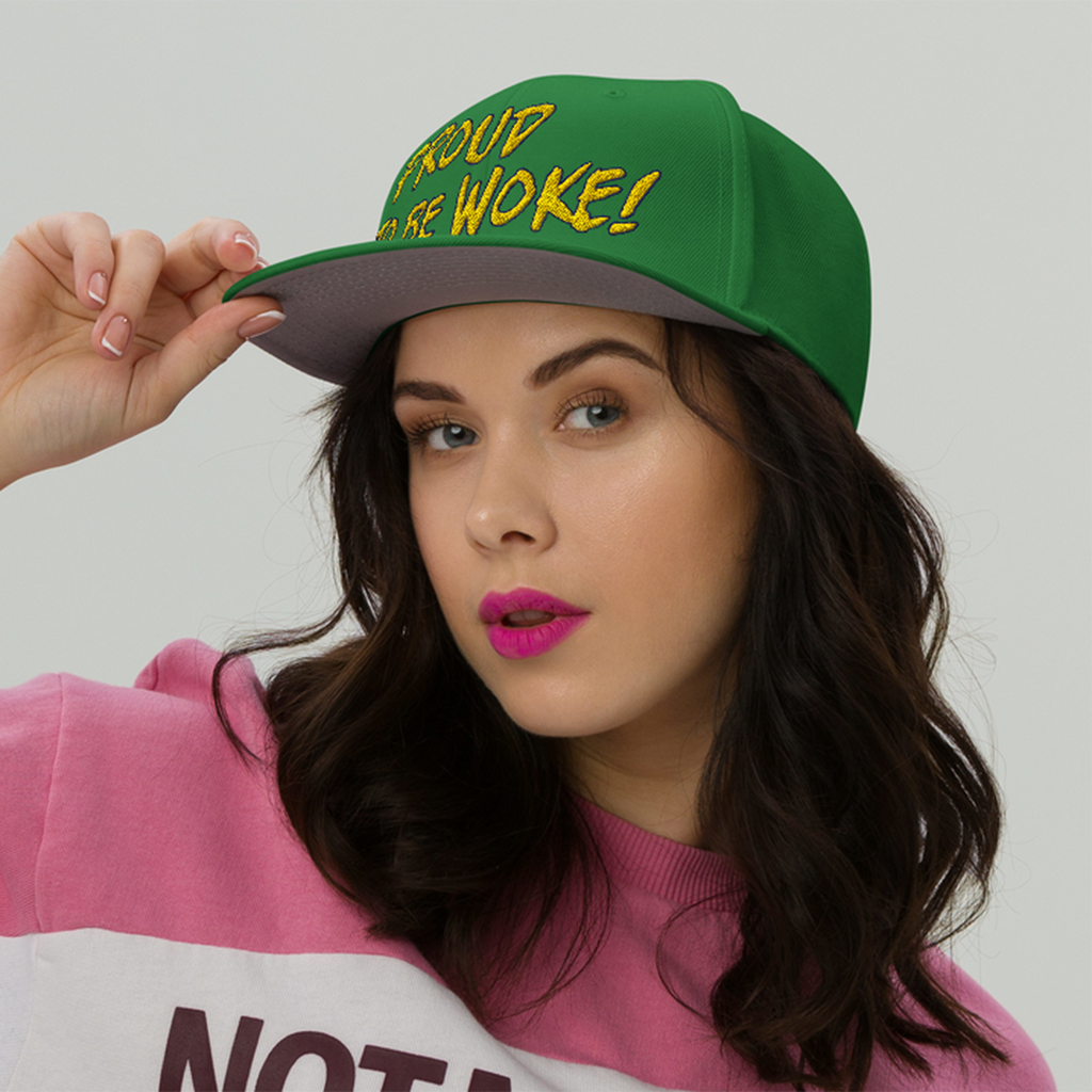 PROUD TO BE WOKE SNAPBACK CAP/
Kelly green