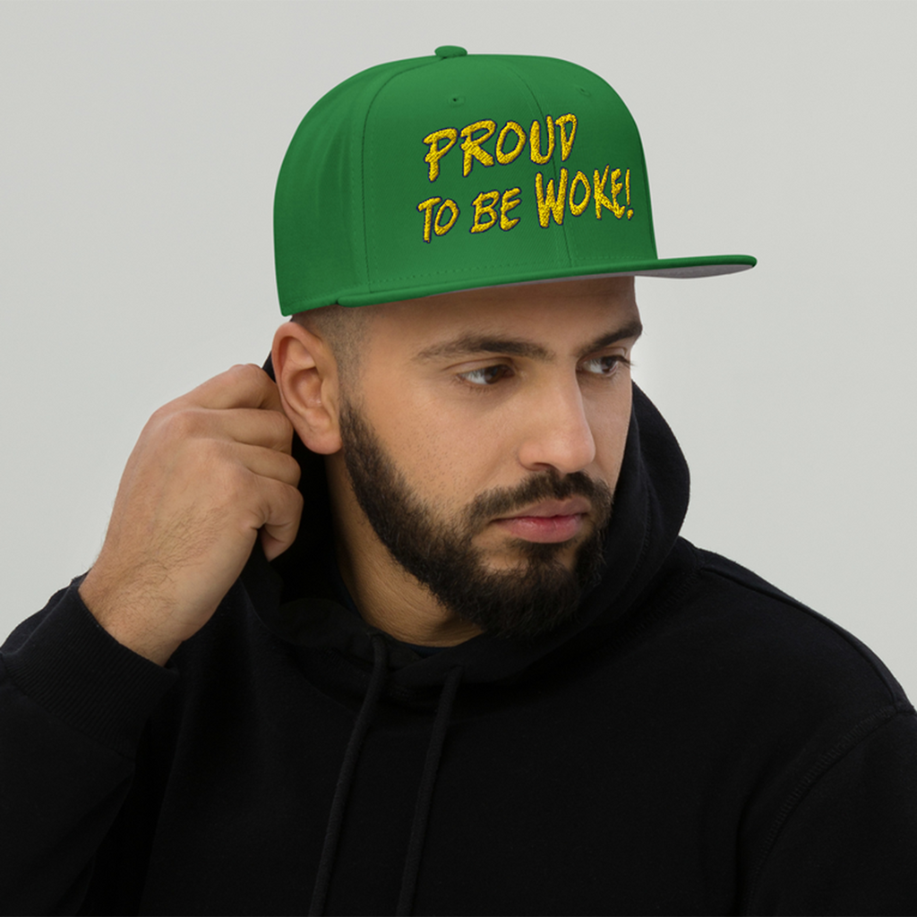 PROUD TO BE WOKE SNAPBACK CAP/
Kelly green