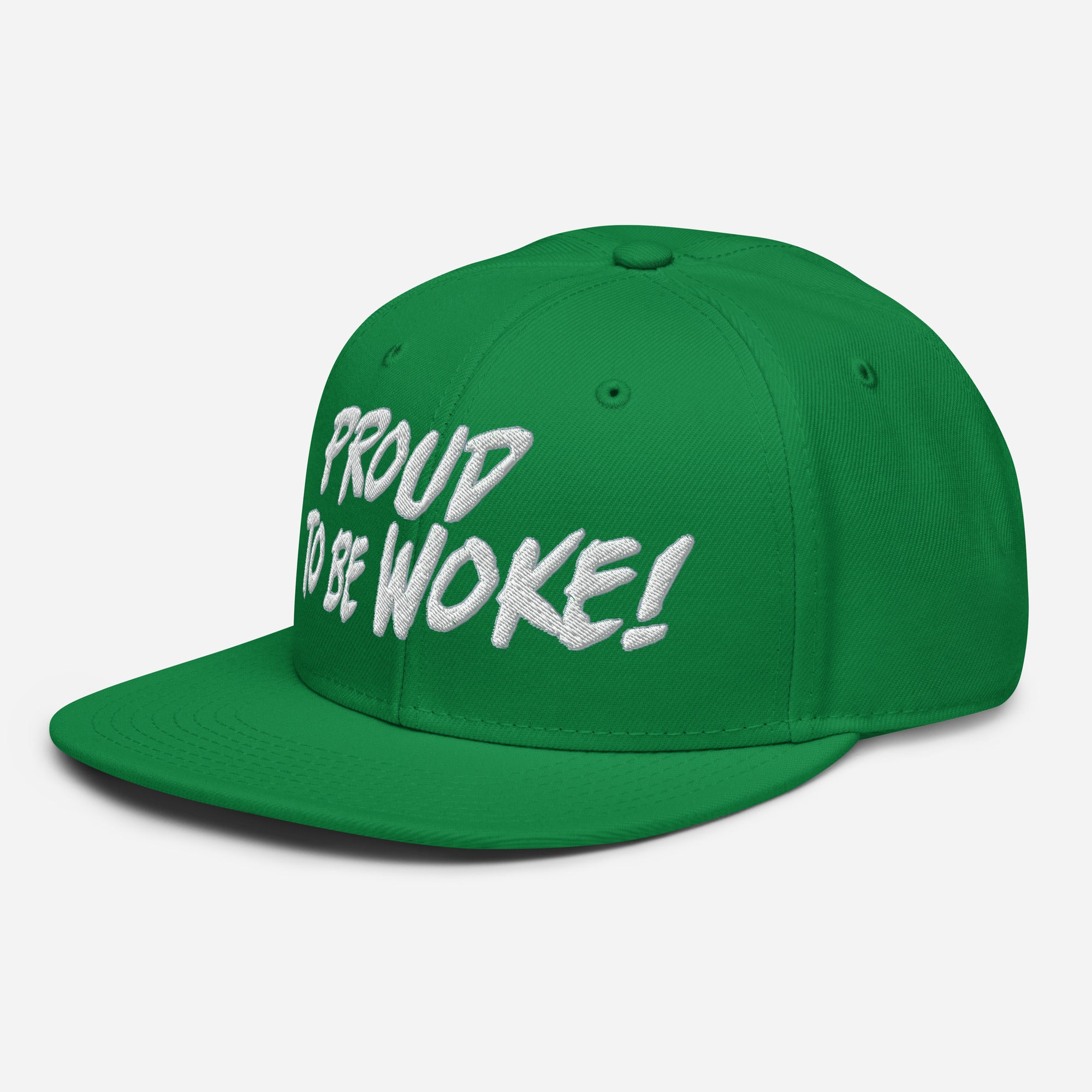 PROUD TO BE WOKE SNAPBACK CAP/Kelly green