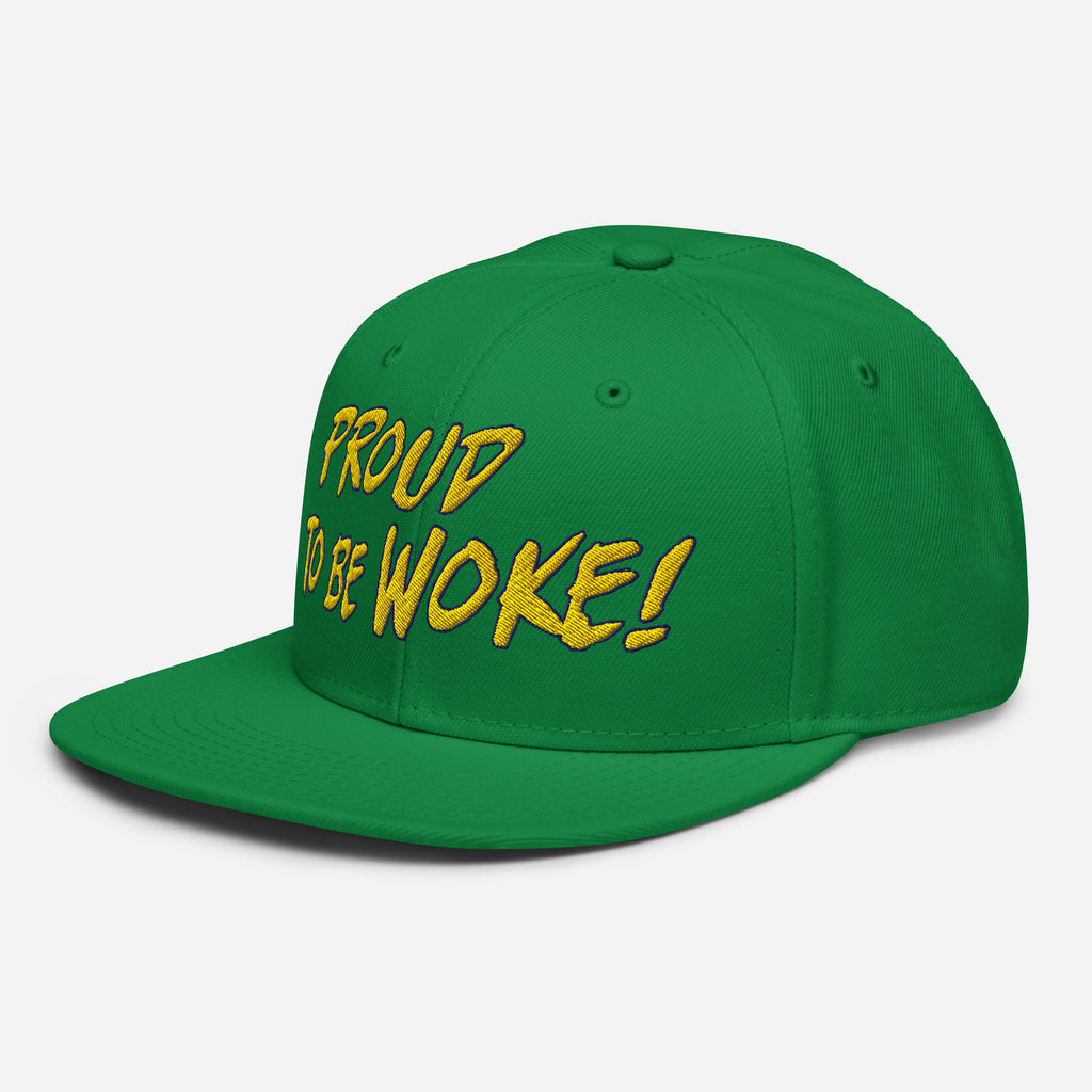 PROUD TO BE WOKE SNAPBACK CAP/Kelly green