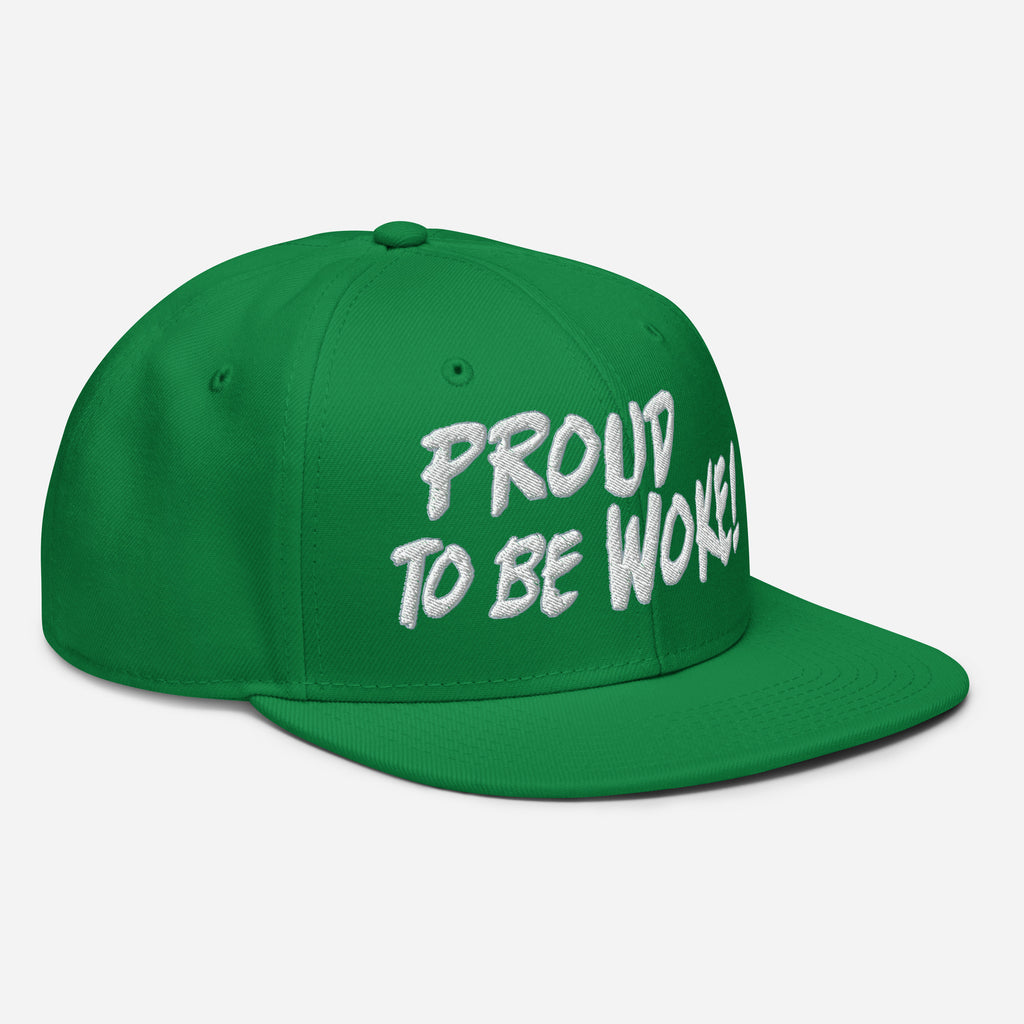 PROUD TO BE WOKE SNAPBACK CAP/Kelly green