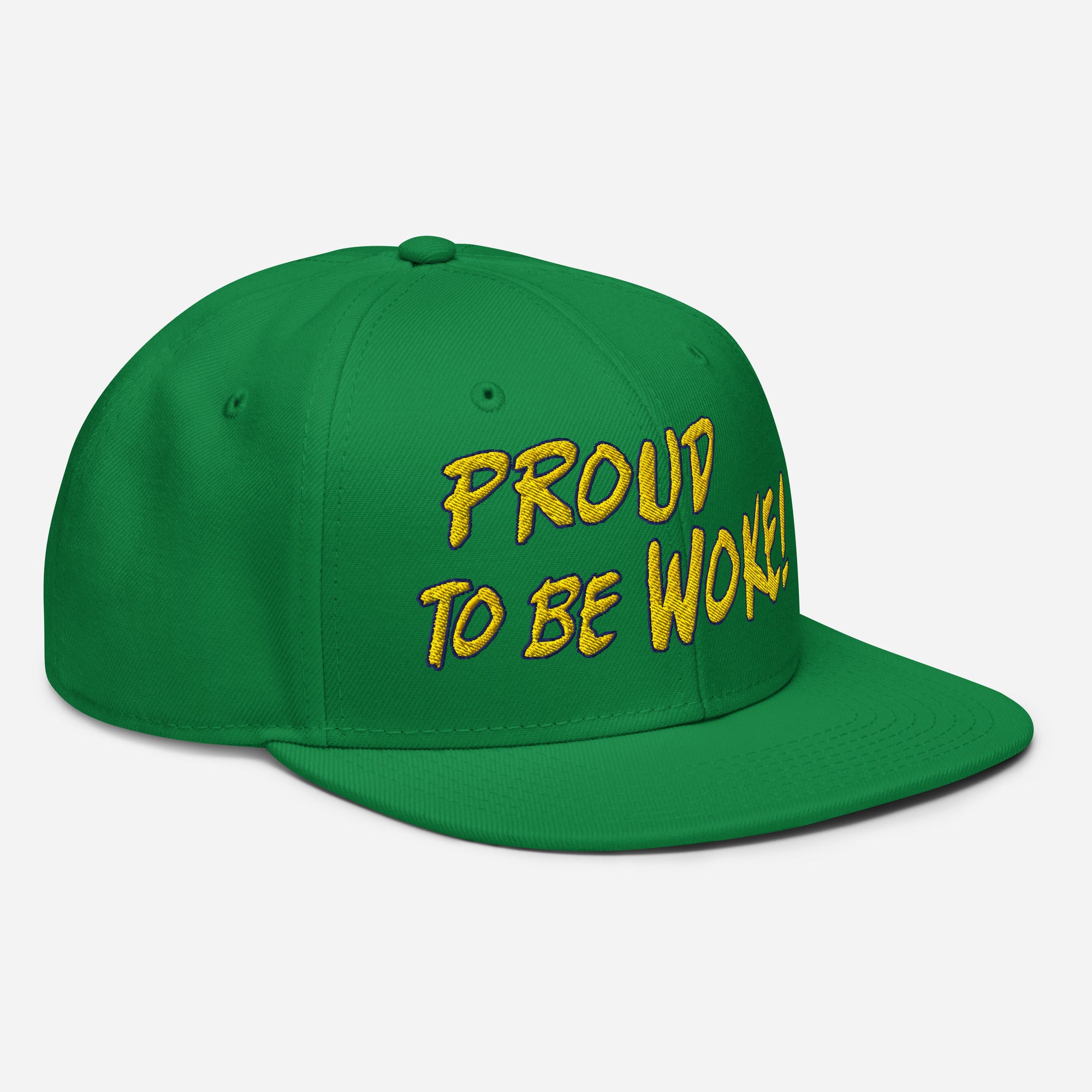 PROUD TO BE WOKE SNAPBACK CAP/Kelly green