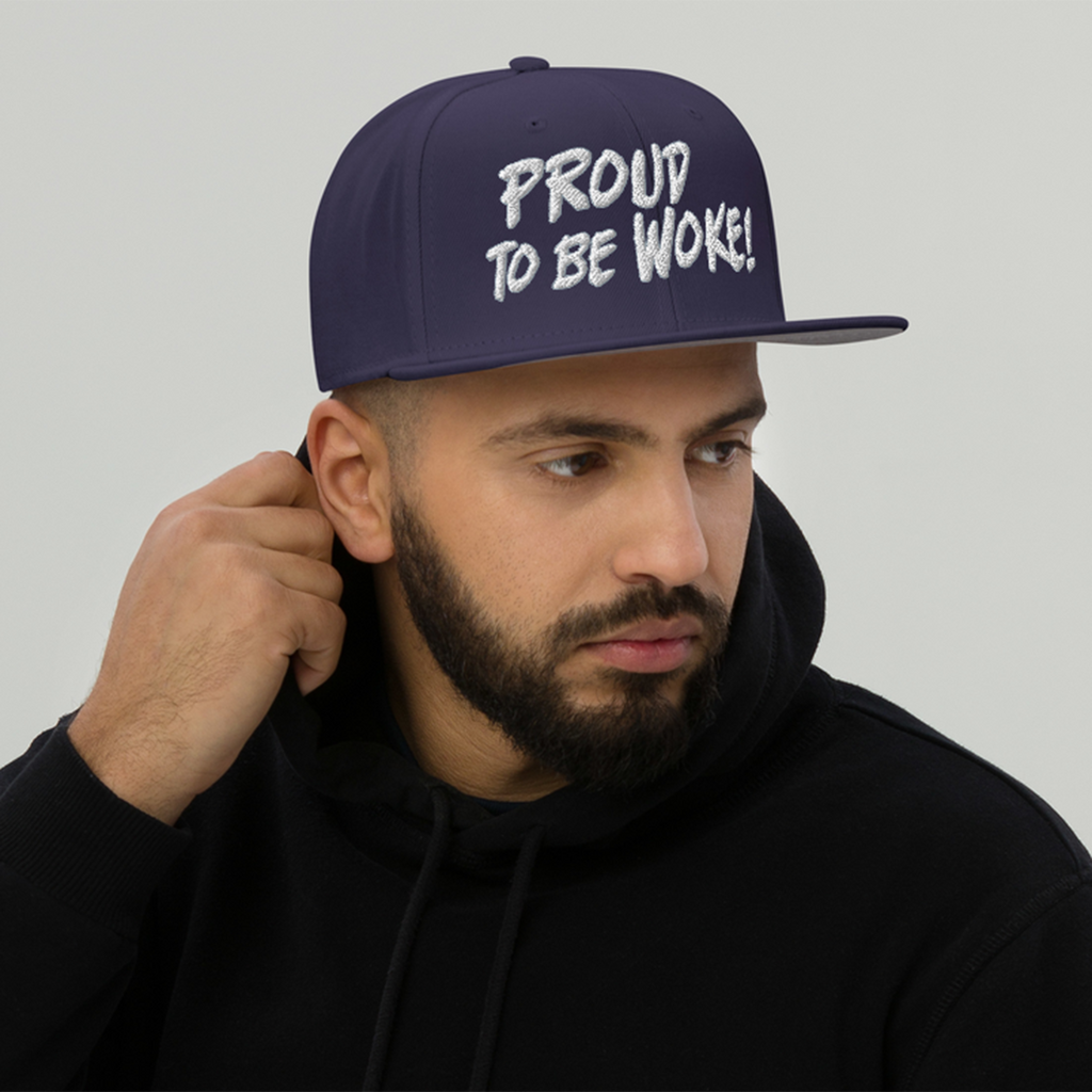 PROUD TO BE WOKE SNAPBACK CAP/Navy blue