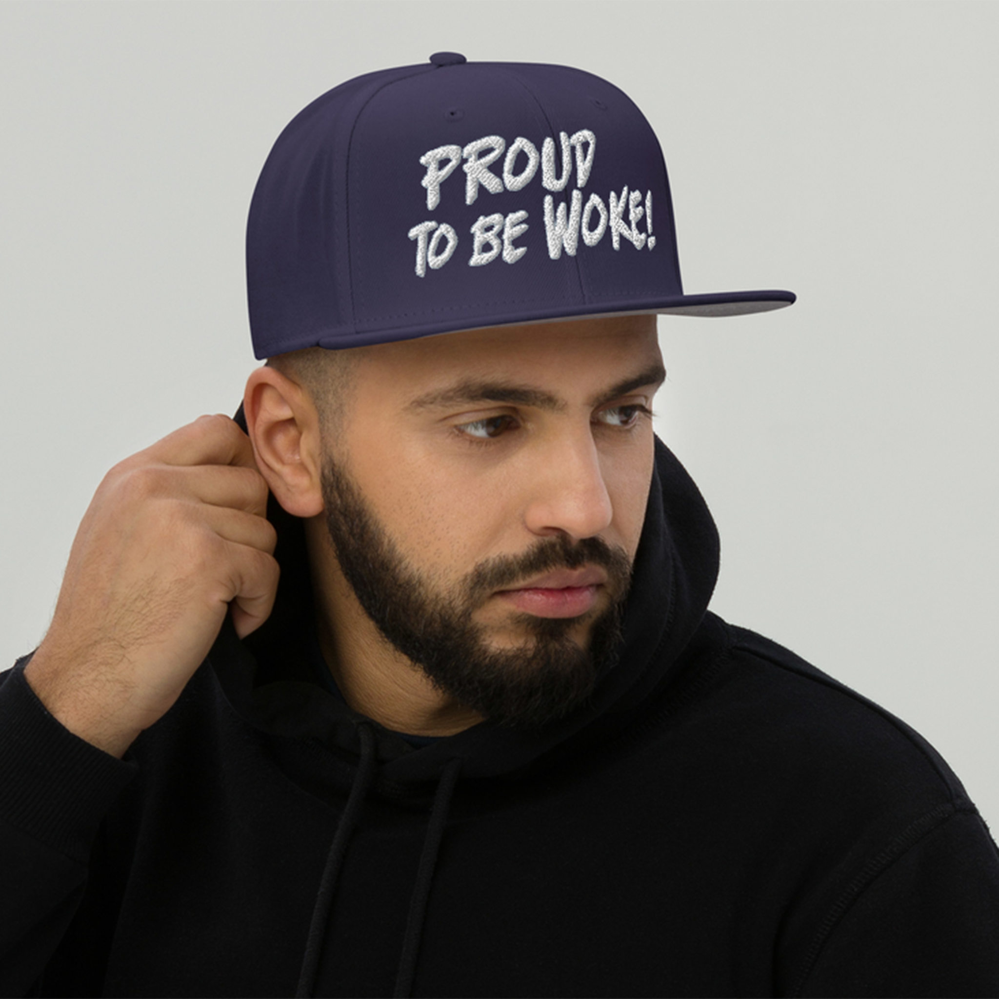 PROUD TO BE WOKE SNAPBACK CAP/Navy blue