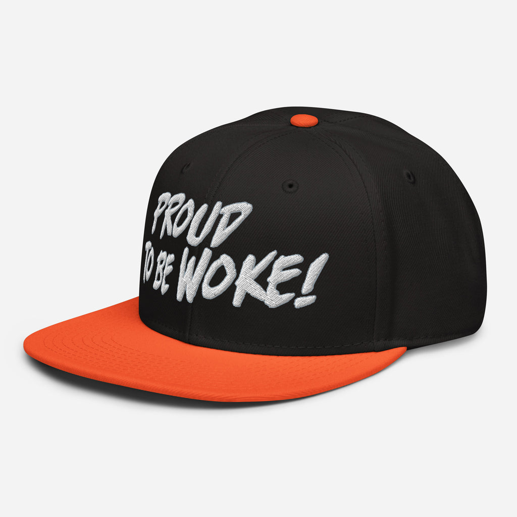 PROUD TO BE WOKE SNAPBACK CAP/Orange/Black/Black