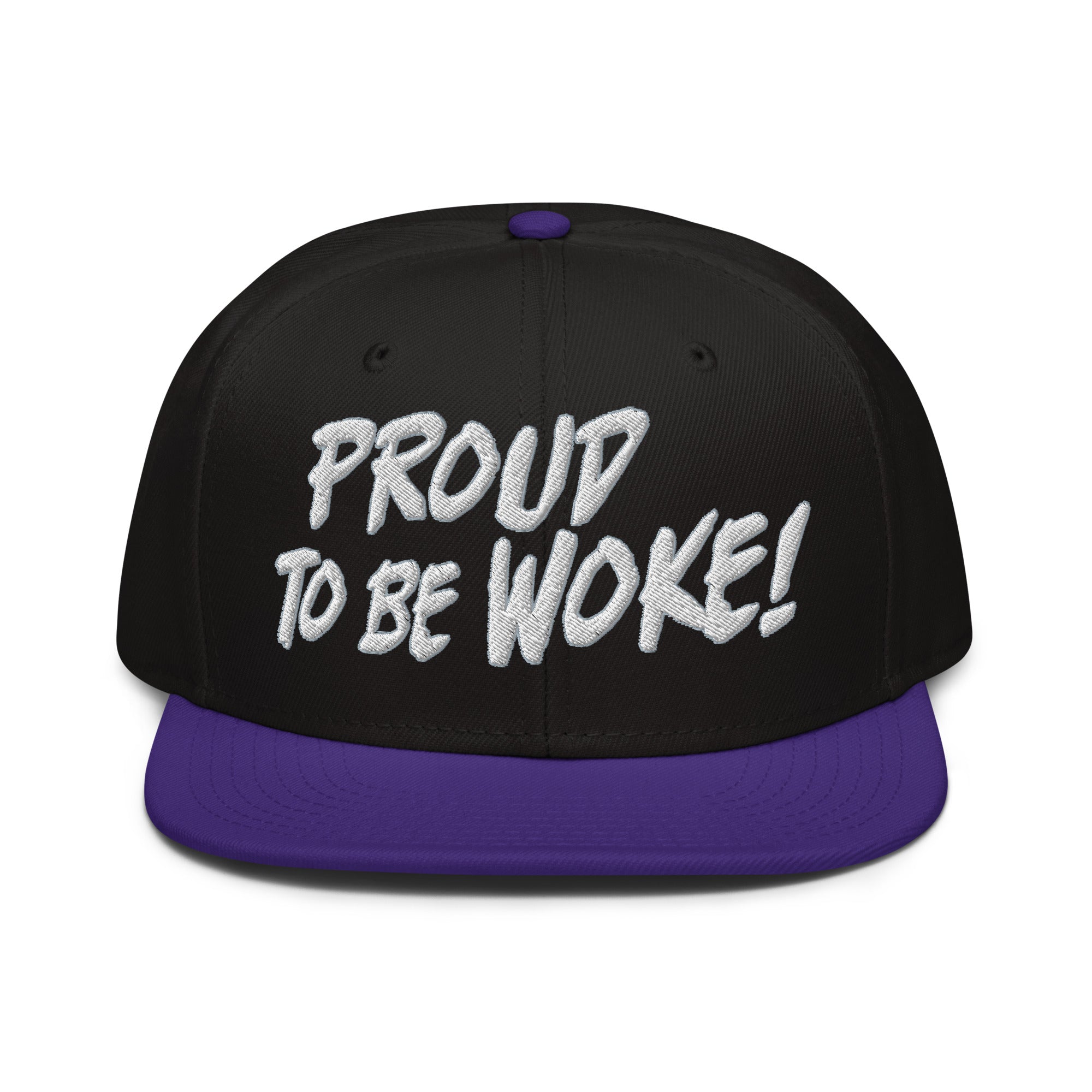 PROUD TO BE WOKE SNAPBACK CAP/Purple/Black/Black