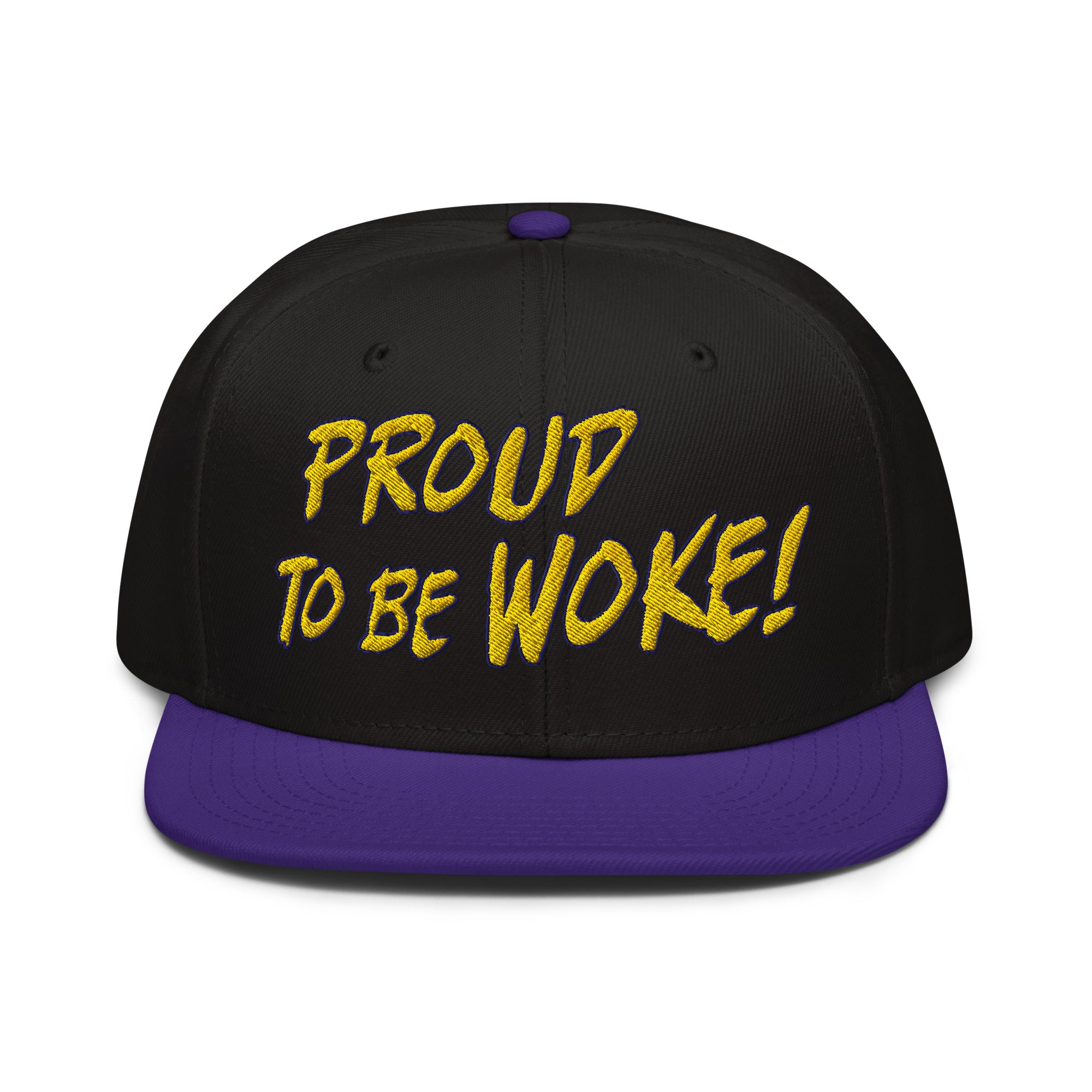 PROUD TO BE WOKE SNAPBACK CAP/Purple/Black/Black