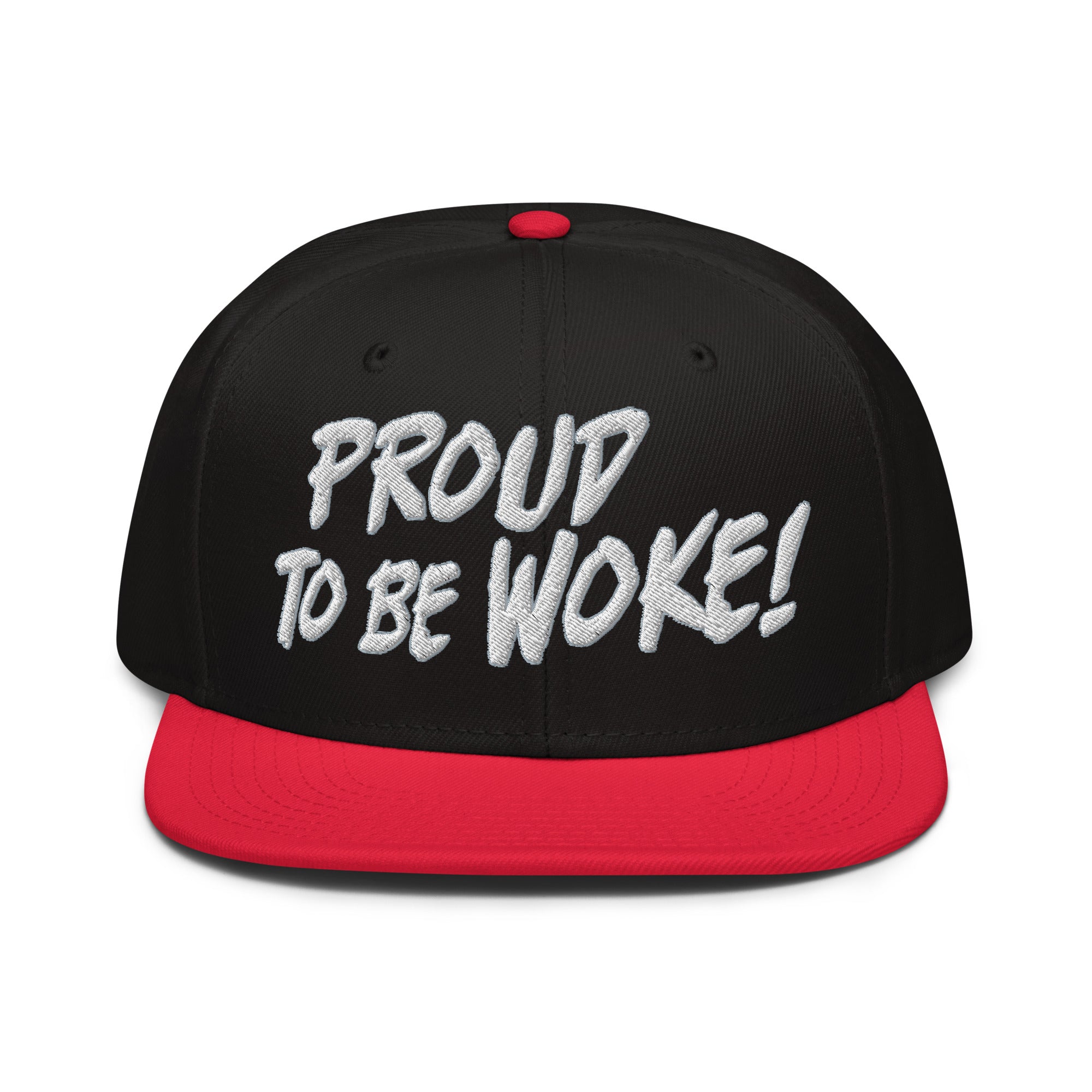 PROUD TO BE WOKE SNAPBACK CAP/Red/Black/Black