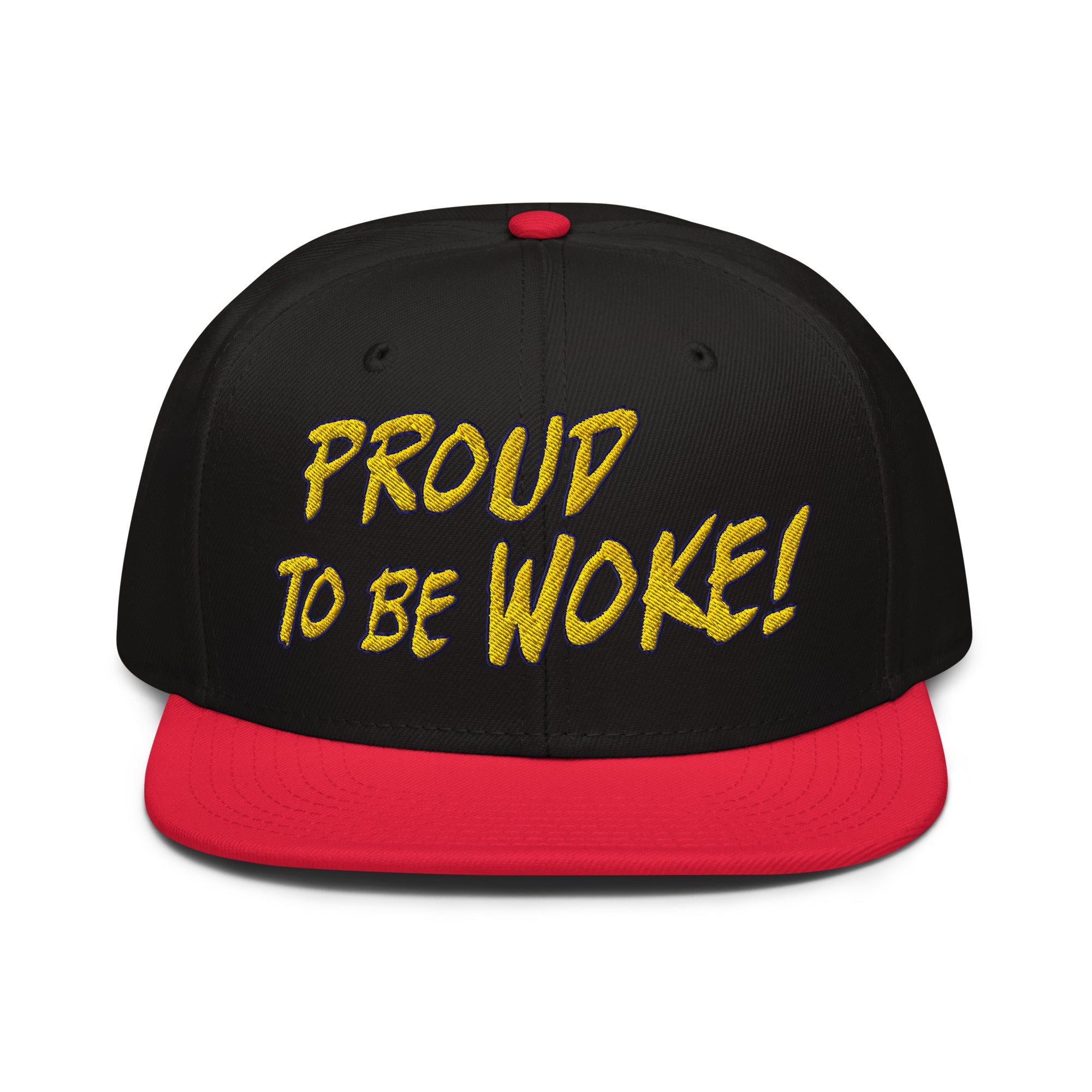 PROUD TO BE WOKE SNAPBACK CAP/Red/Black/Black