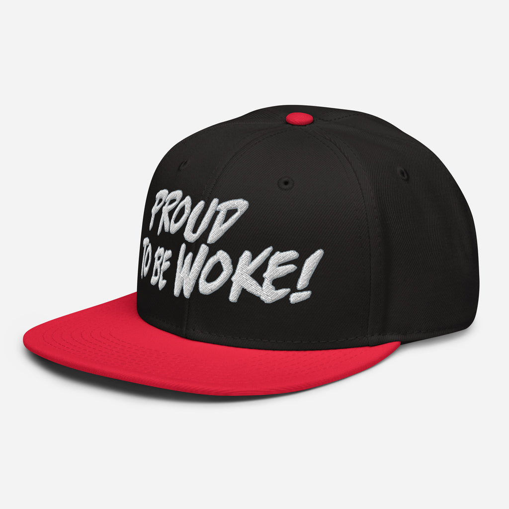 PROUD TO BE WOKE SNAPBACK CAP/Red/Black/Black