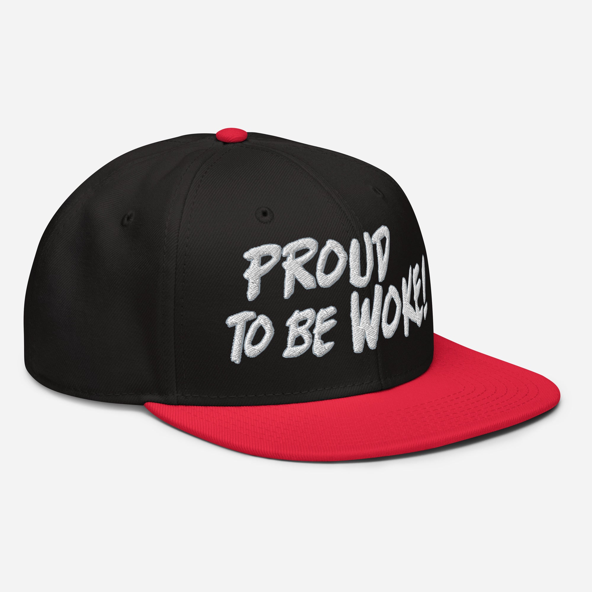 PROUD TO BE WOKE SNAPBACK CAP/Red/Black/Black