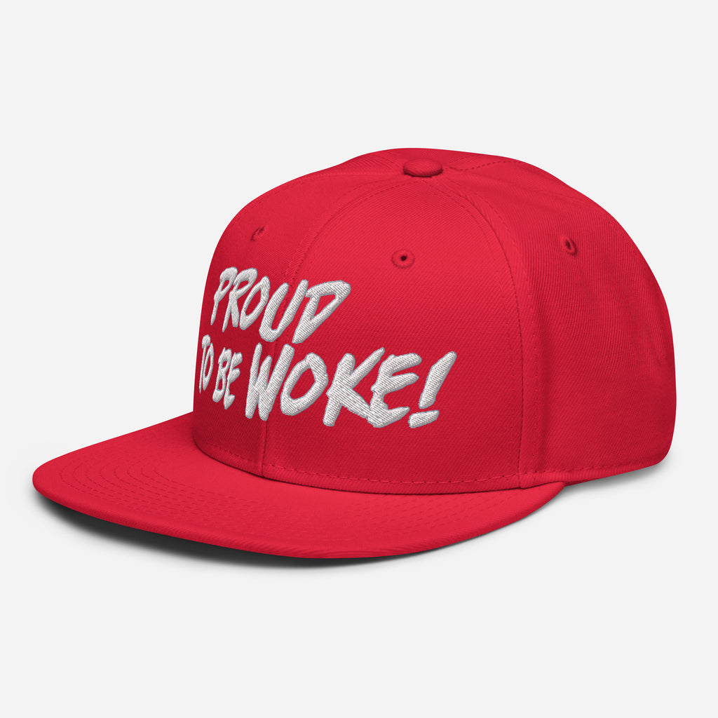 PROUD TO BE WOKE SNAPBACK CAP/
Red