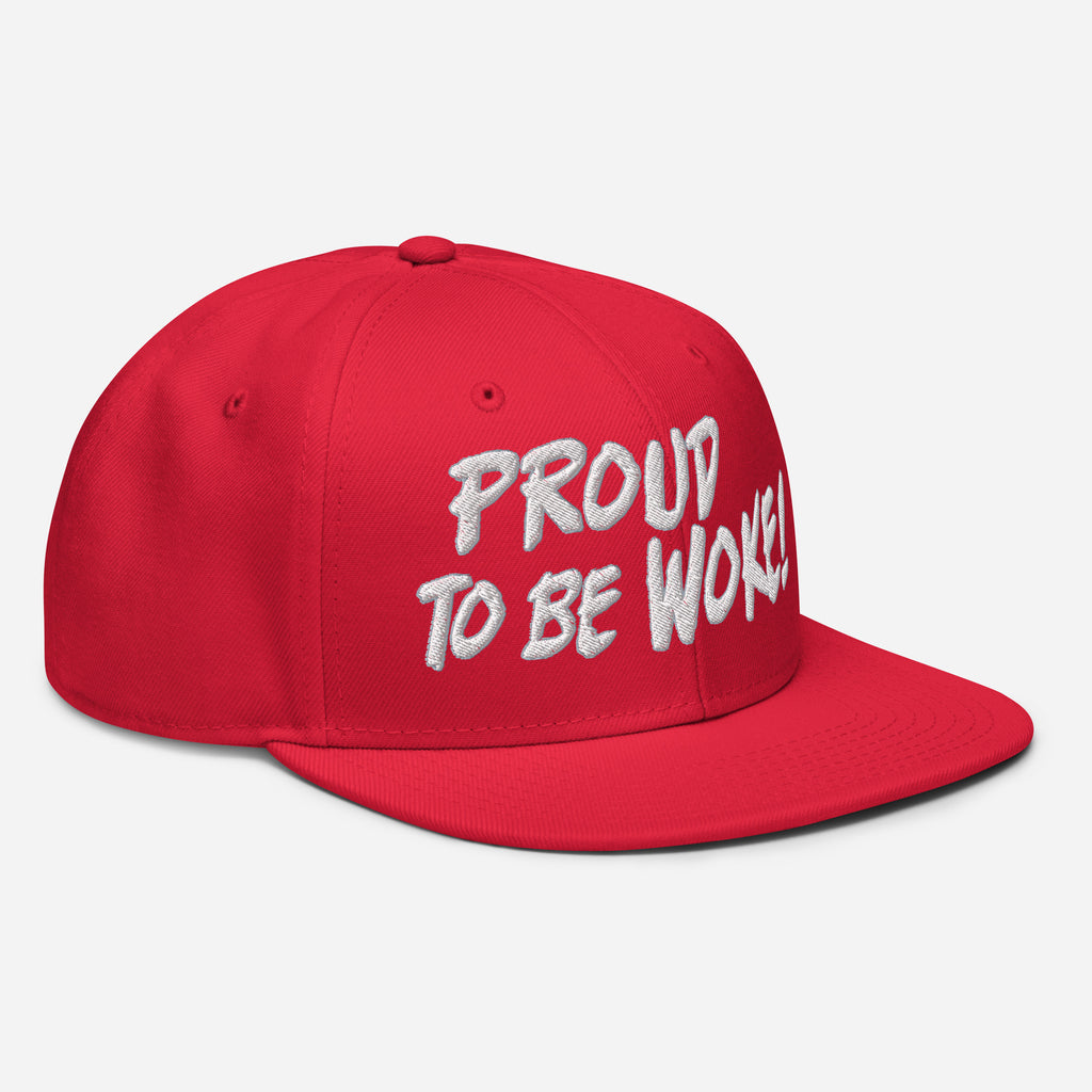 PROUD TO BE WOKE SNAPBACK CAP/
Red