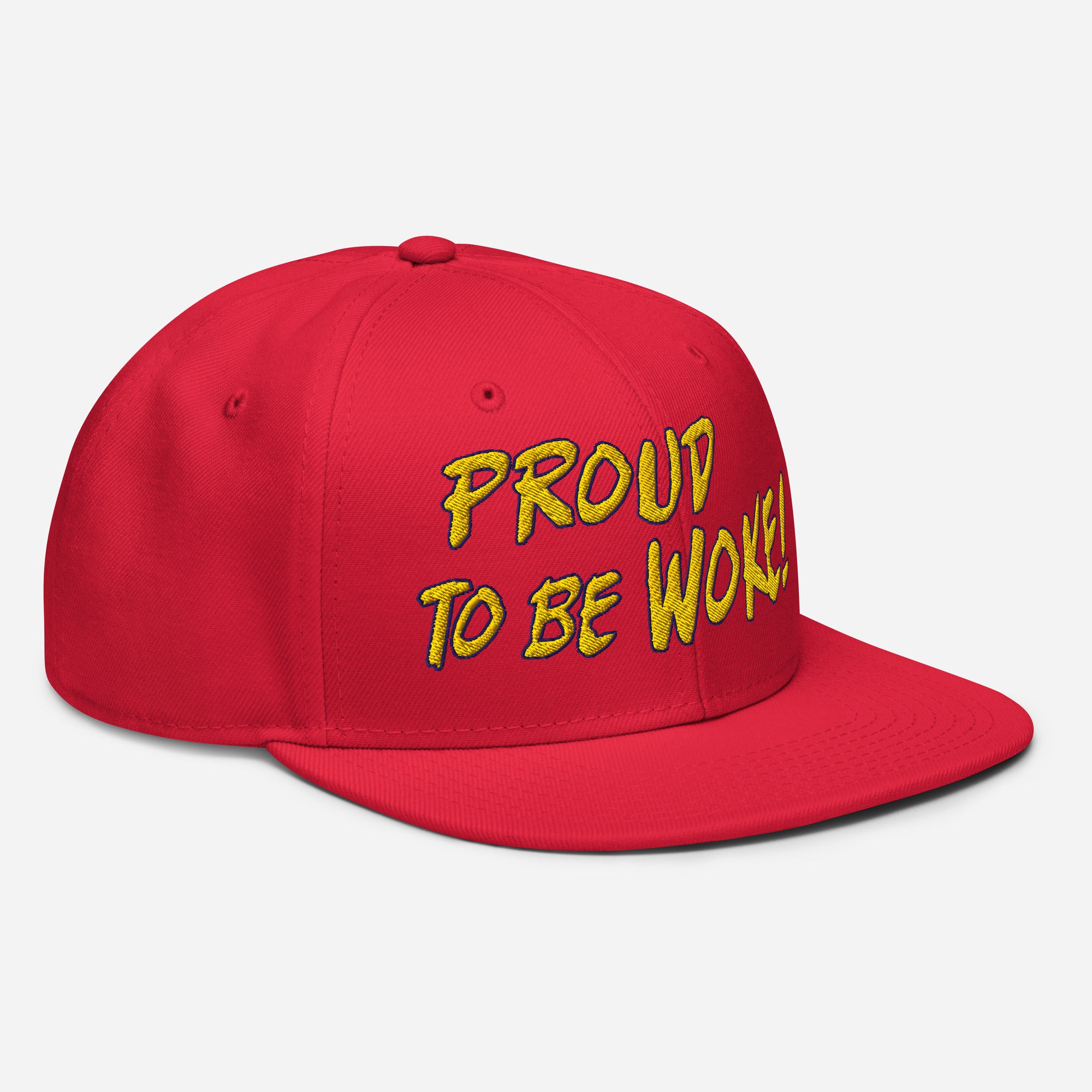 PROUD TO BE WOKE SNAPBACK CAP/Red
