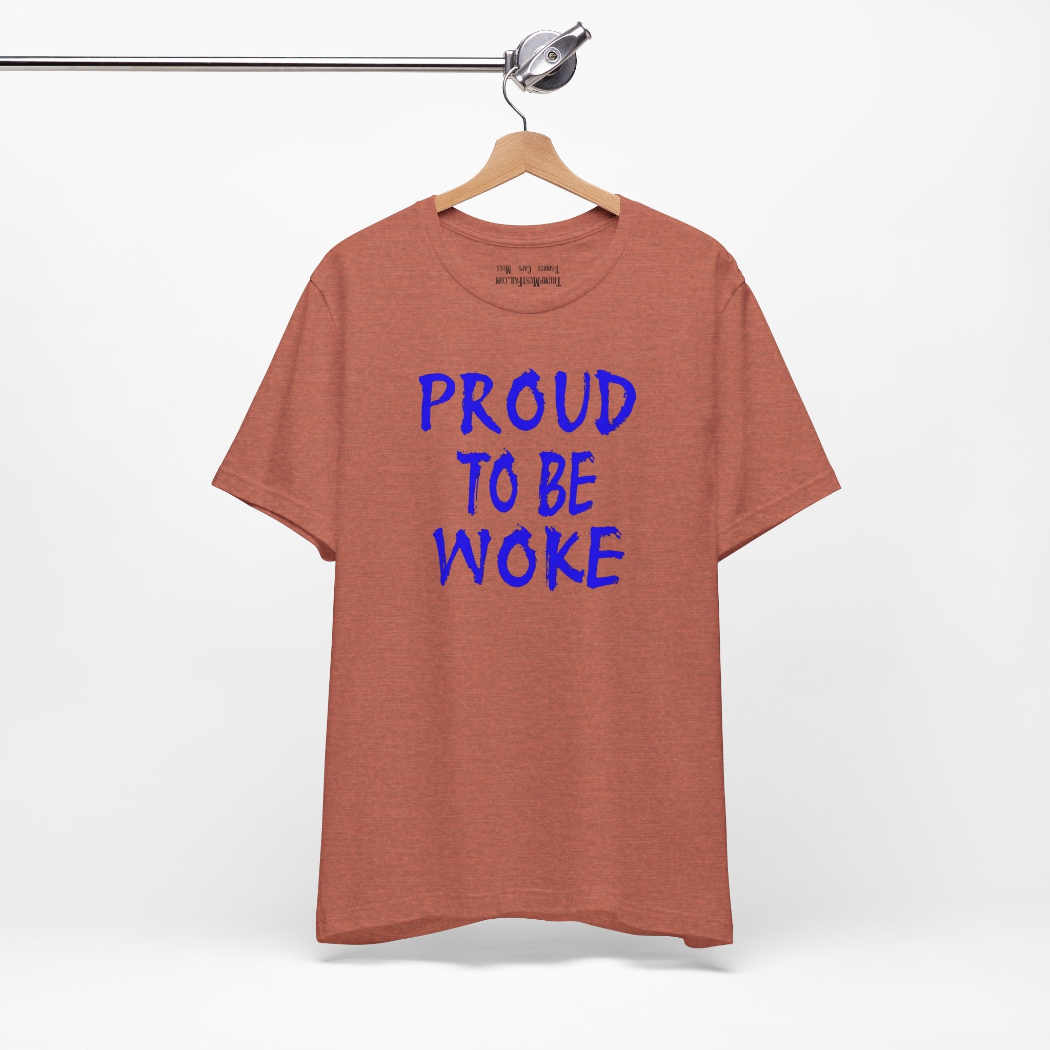 PROUD TO BE WOKE T-SHIRT/HEATHER CLAY