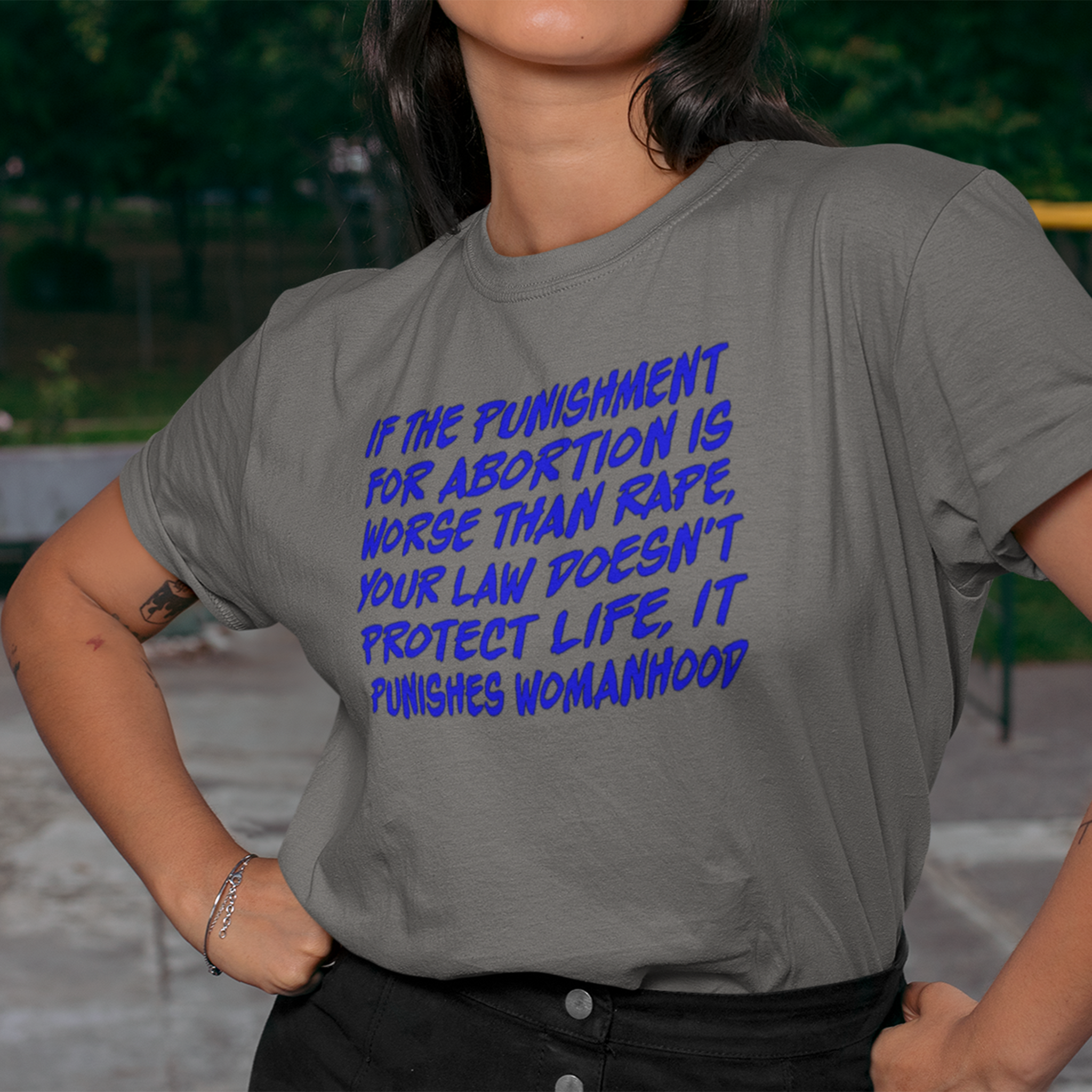 PUNISHMENT T-SHIRT/DEEP HEATHER