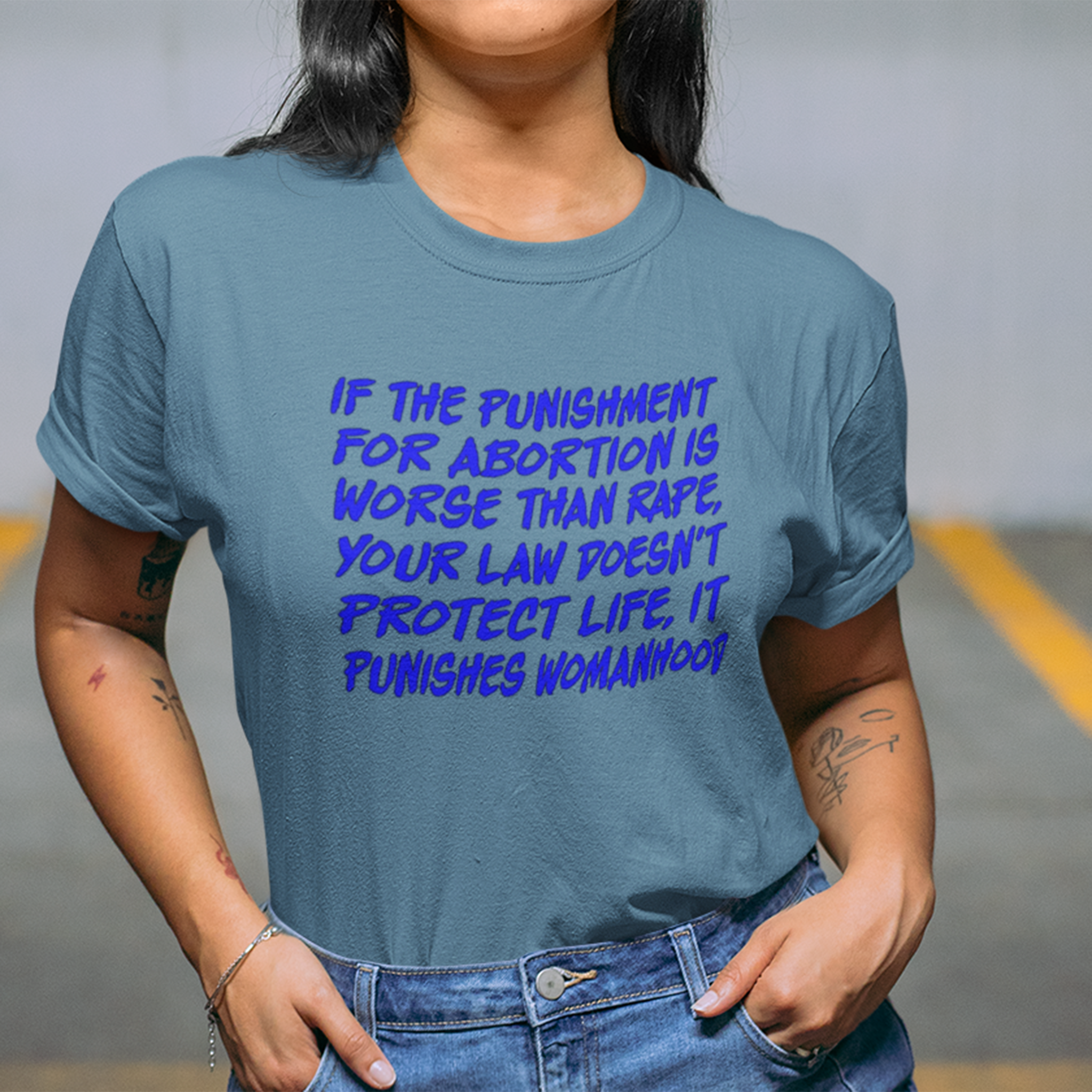 PUNISHMENT T-SHIRT/STEEL BLUE