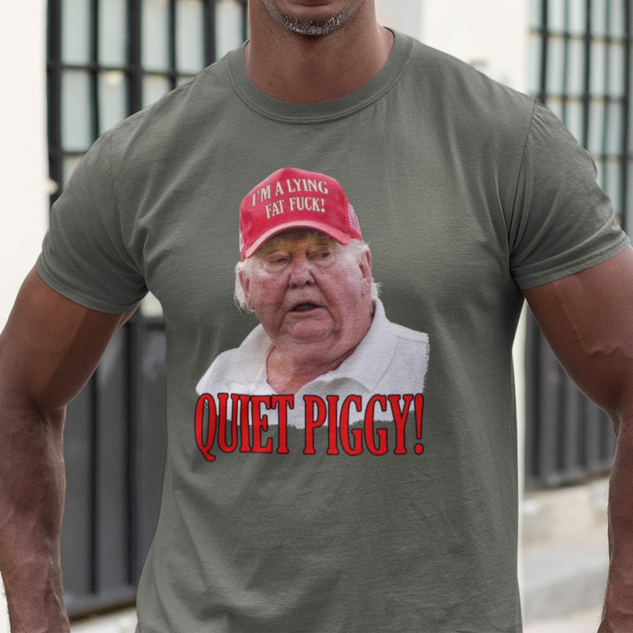 QUITE PIGGY T-SHIRT/ARMY