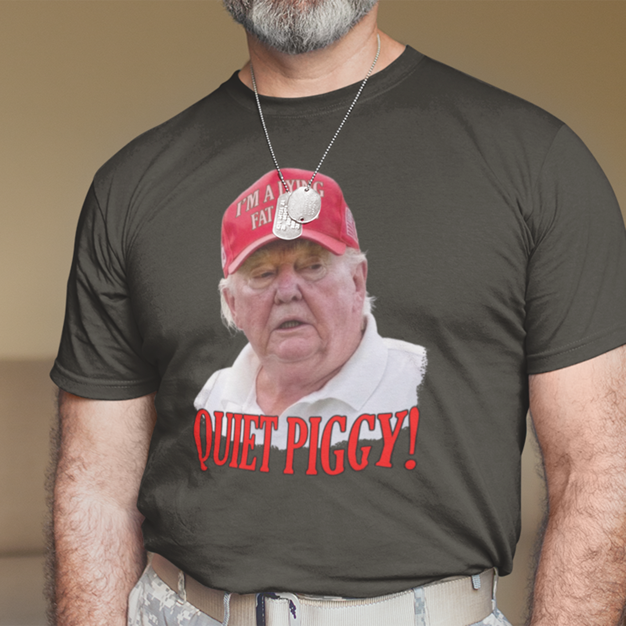 QUITE PIGGY T-SHIRT/BLACK