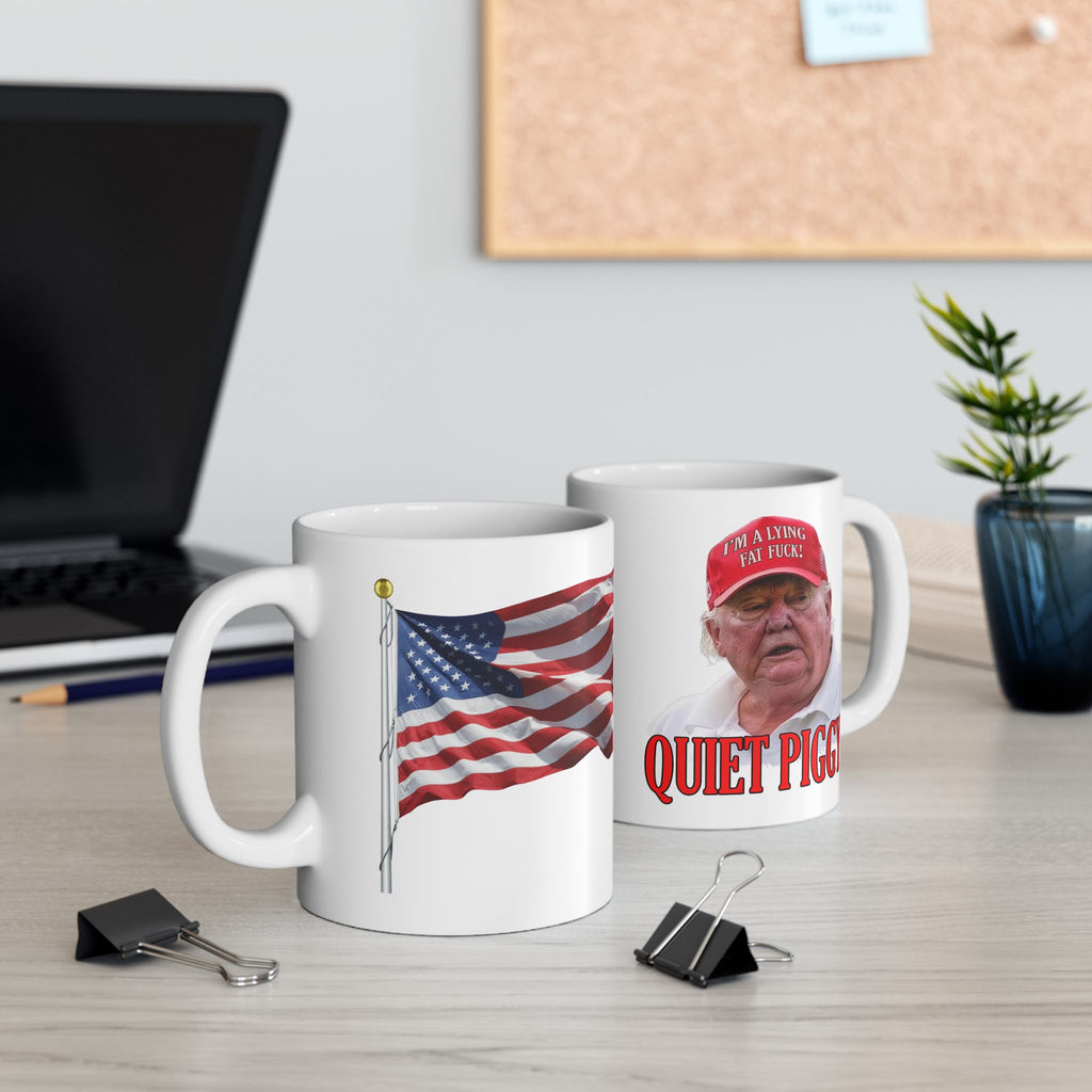 QUITE PIGGY CERAMIC MUG/WHITE