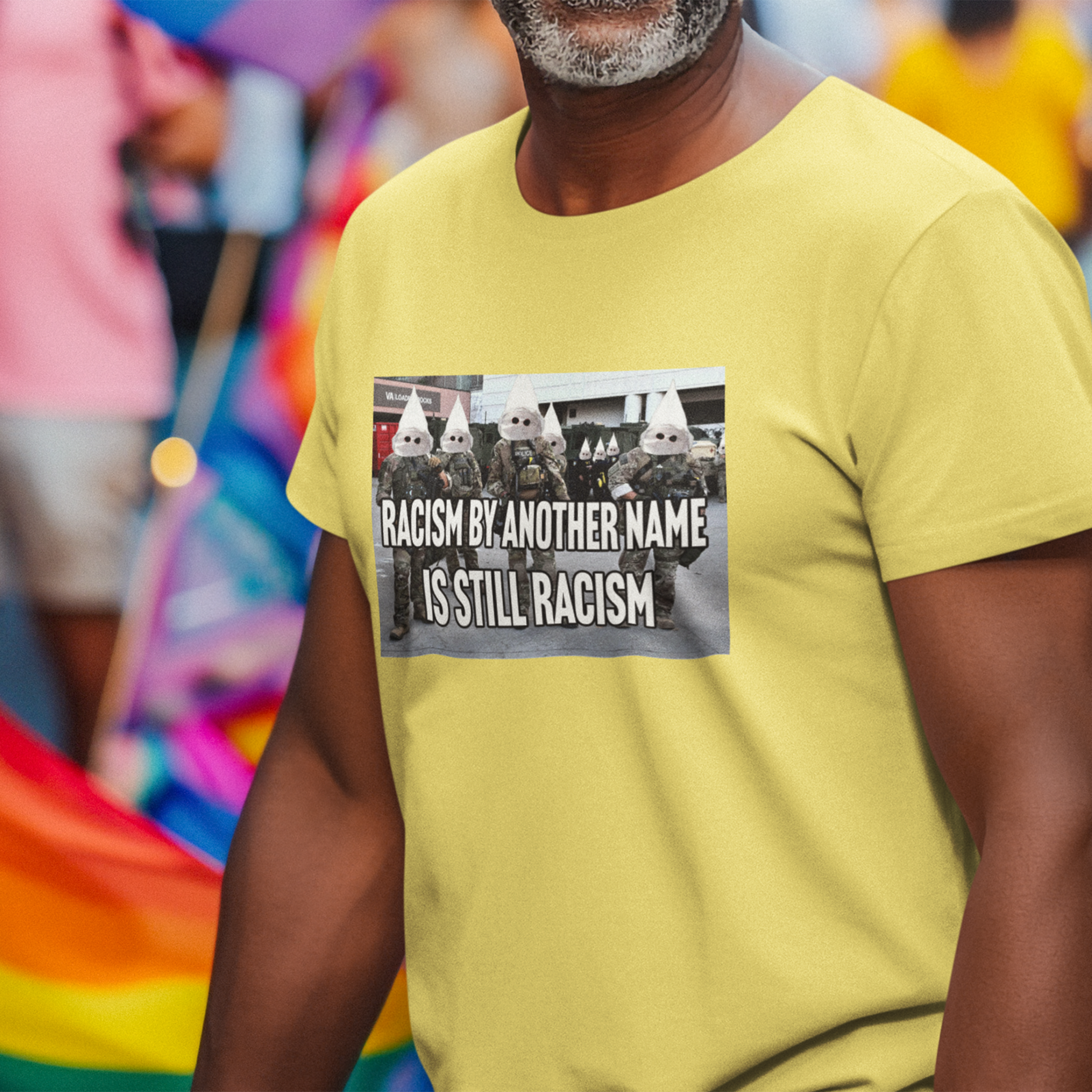 RACISM IS STILL RACISM T-SHIRT/YELLOW