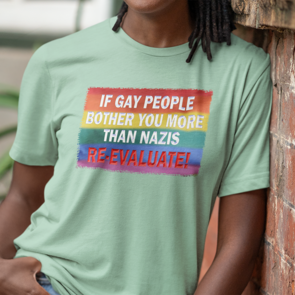 RE-EVALUATE T-SHIRT/HEATHER MINT