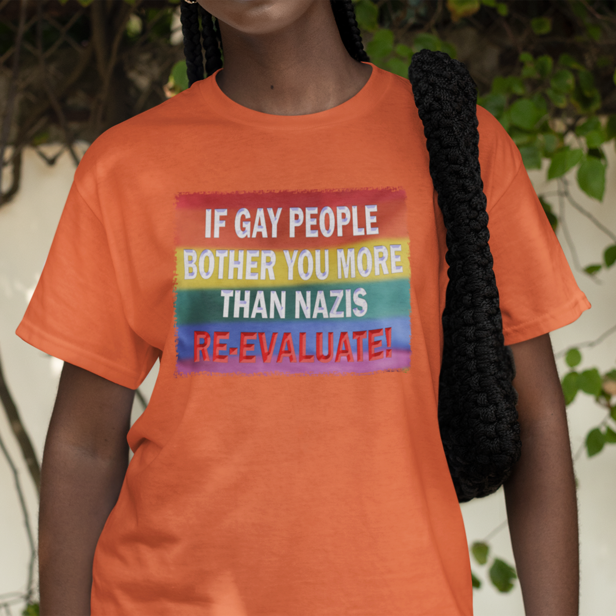 RE-EVALUATE T-SHIRT/ORANGE