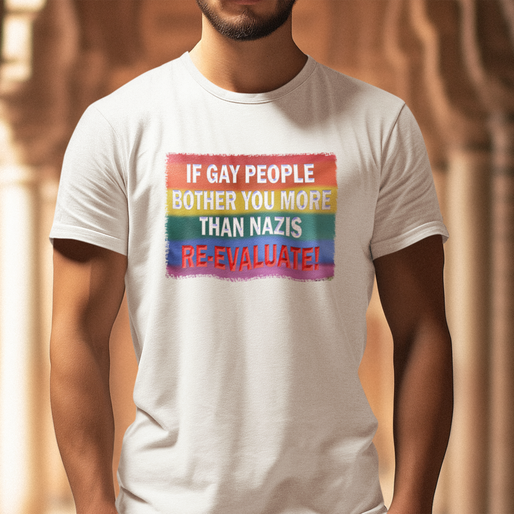 RE-EVALUATE T-SHIRT/WHITE